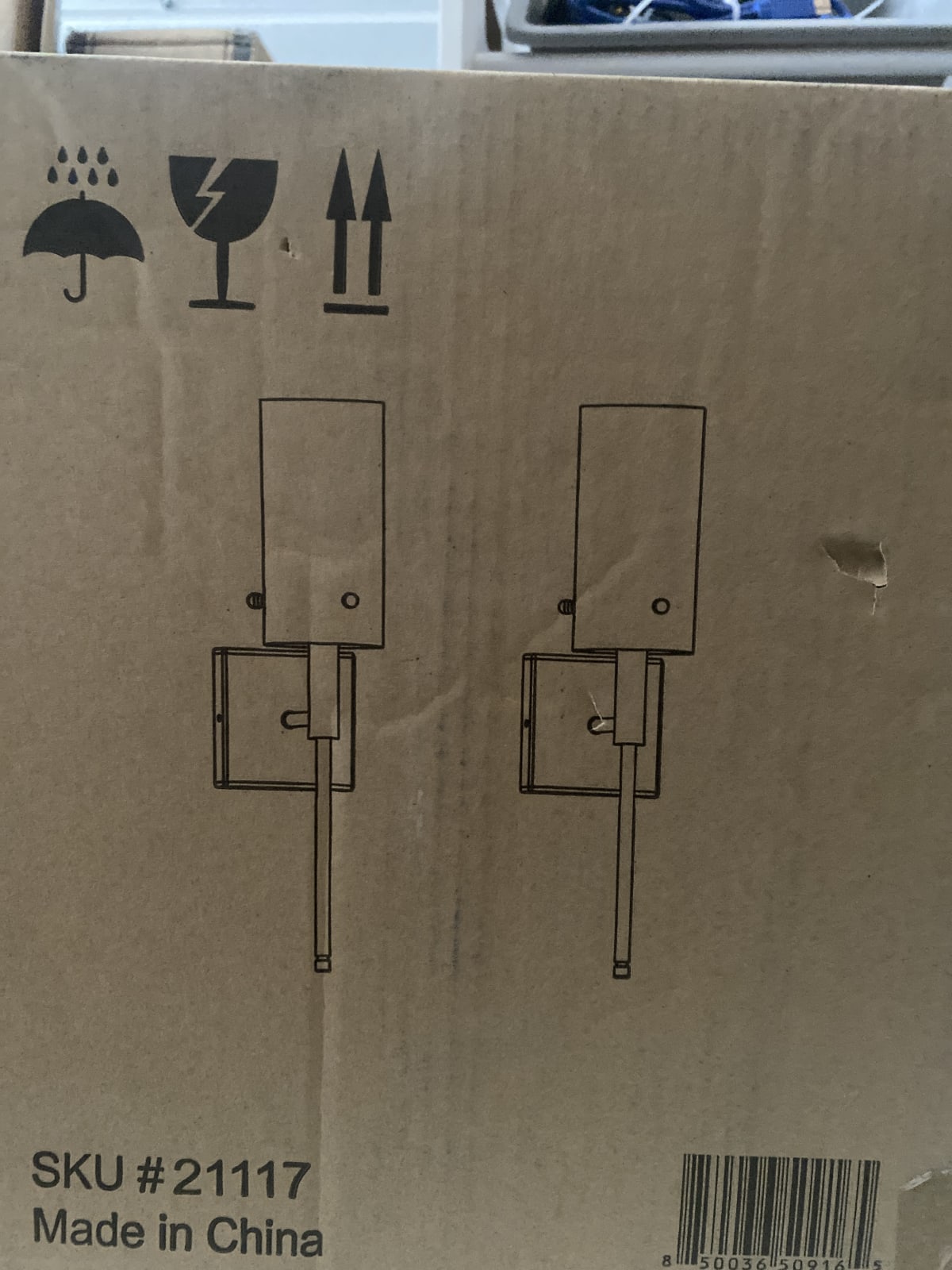 1 Light Wall Sconce Set of 2 - Modern Lighting Fixture