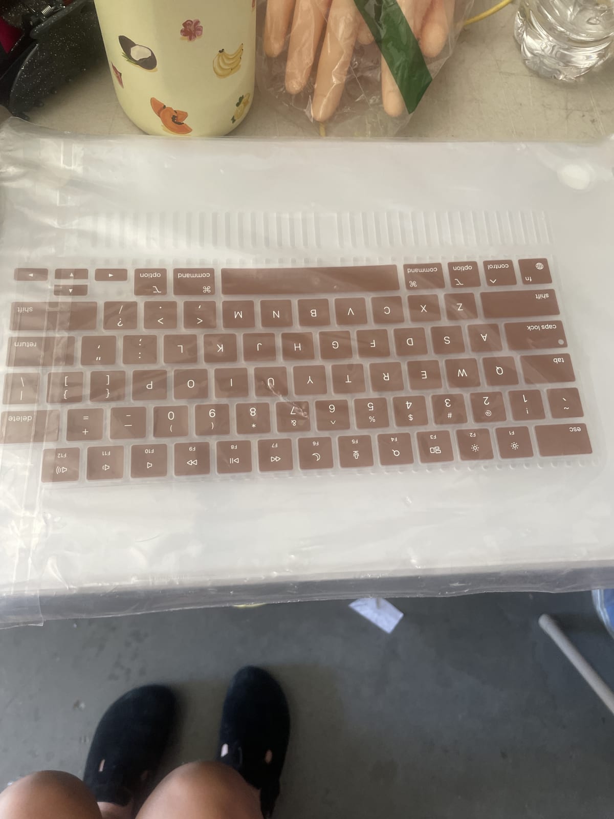 MacBook Keyboard Cover - Brown Silicone Protection