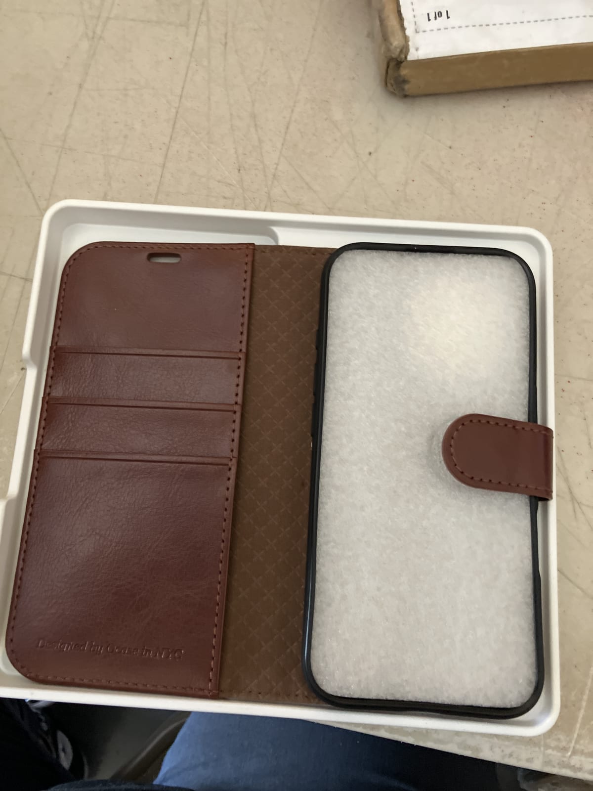 Case-Mate Leather Wallet Case for iPhone - Brown