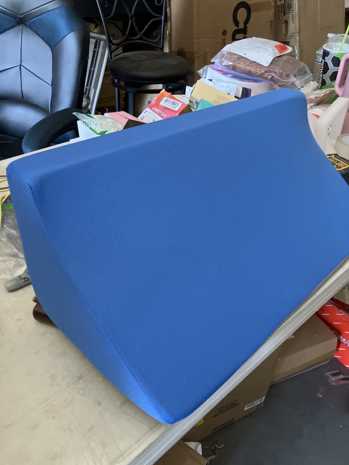 Blue Wedge Support Pillow - Ergonomic Design