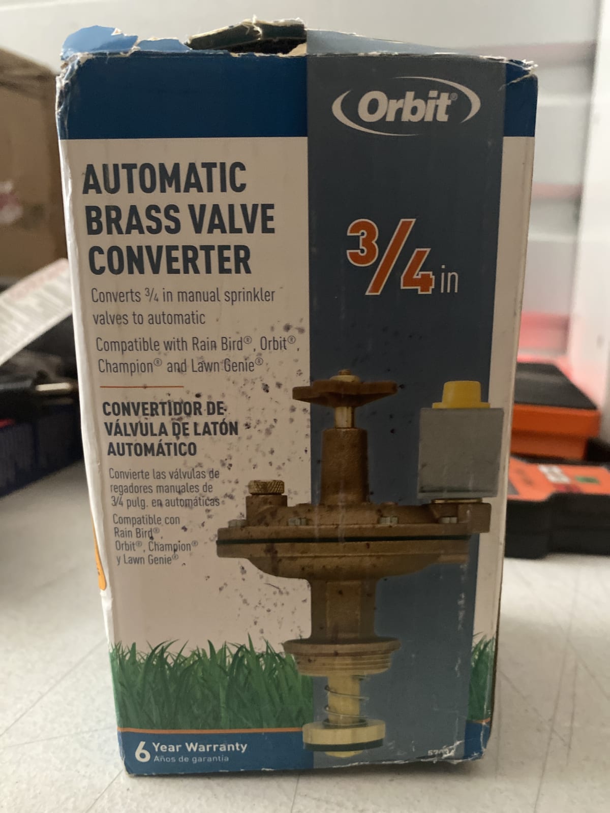 Orbit Automatic Brass Valve Converter 3/4 in