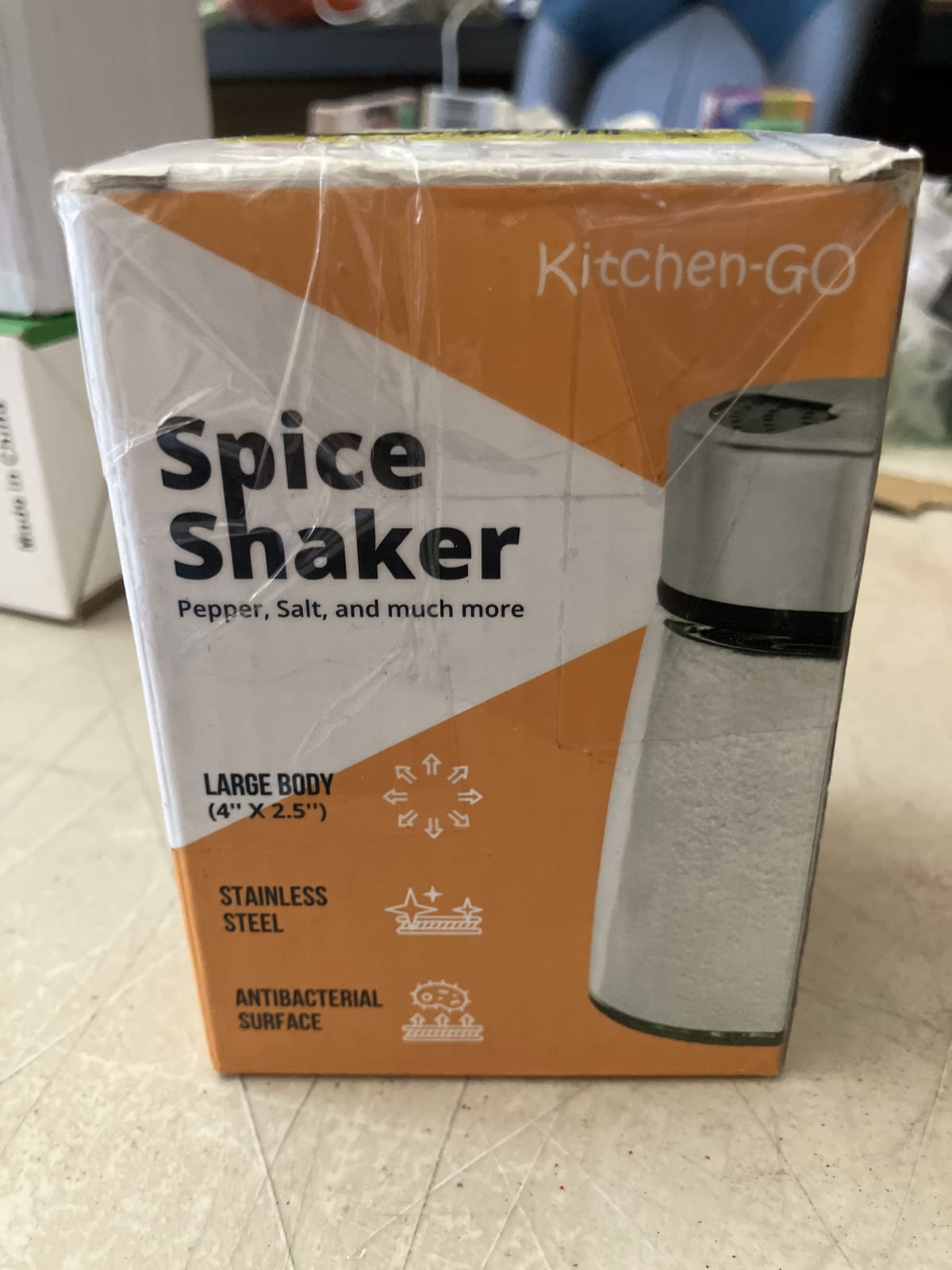 Kitchen-GO Spice Shaker - Stainless Steel, Large Body