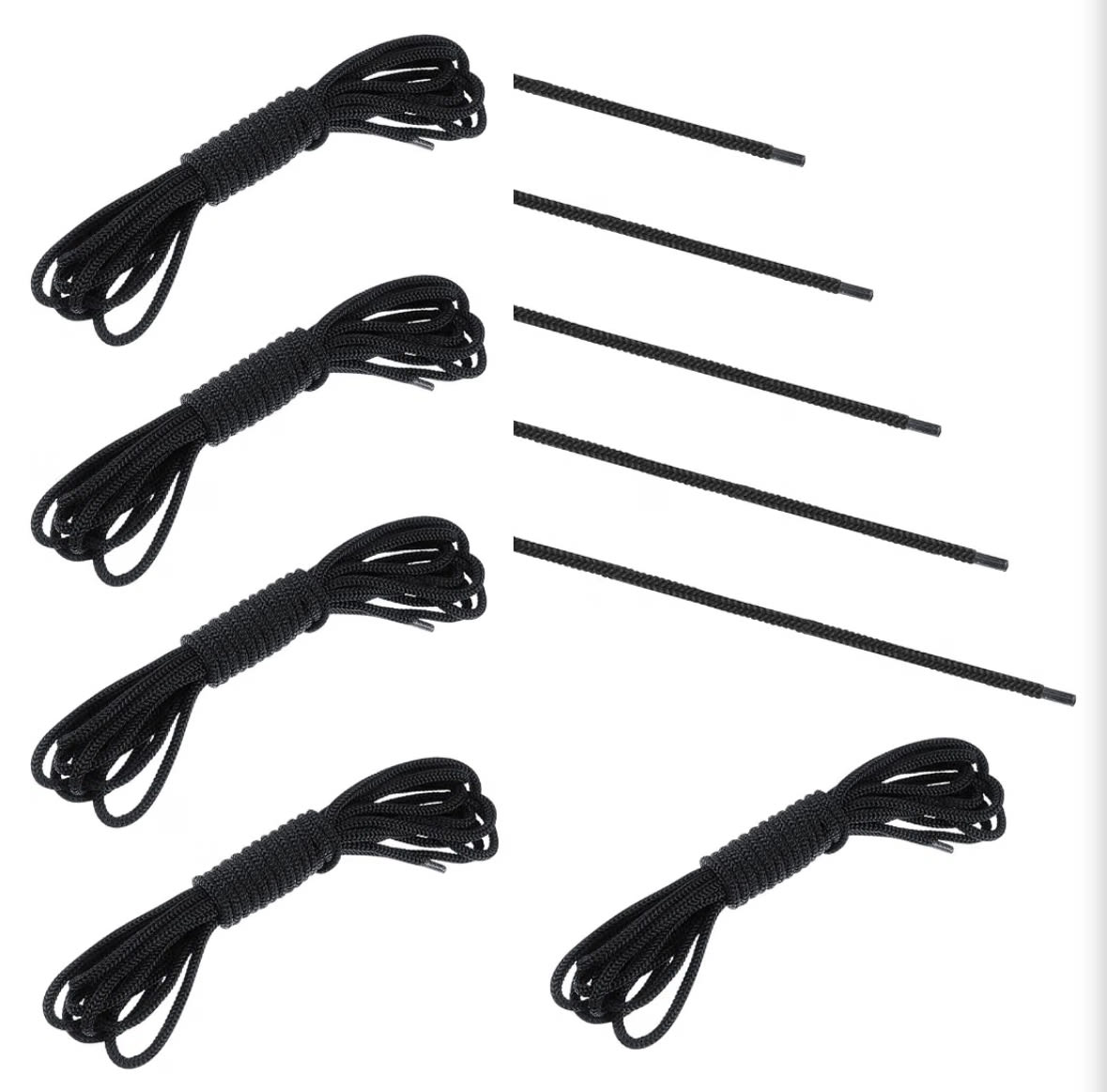 Fabbay 5 Pieces Trampoline Net Connection Rope 15 Feet/ 4.6 M Long, 5 mm/ 0.2 Inch Thick Braided Tie Down Rope Trampoline Replacement Parts