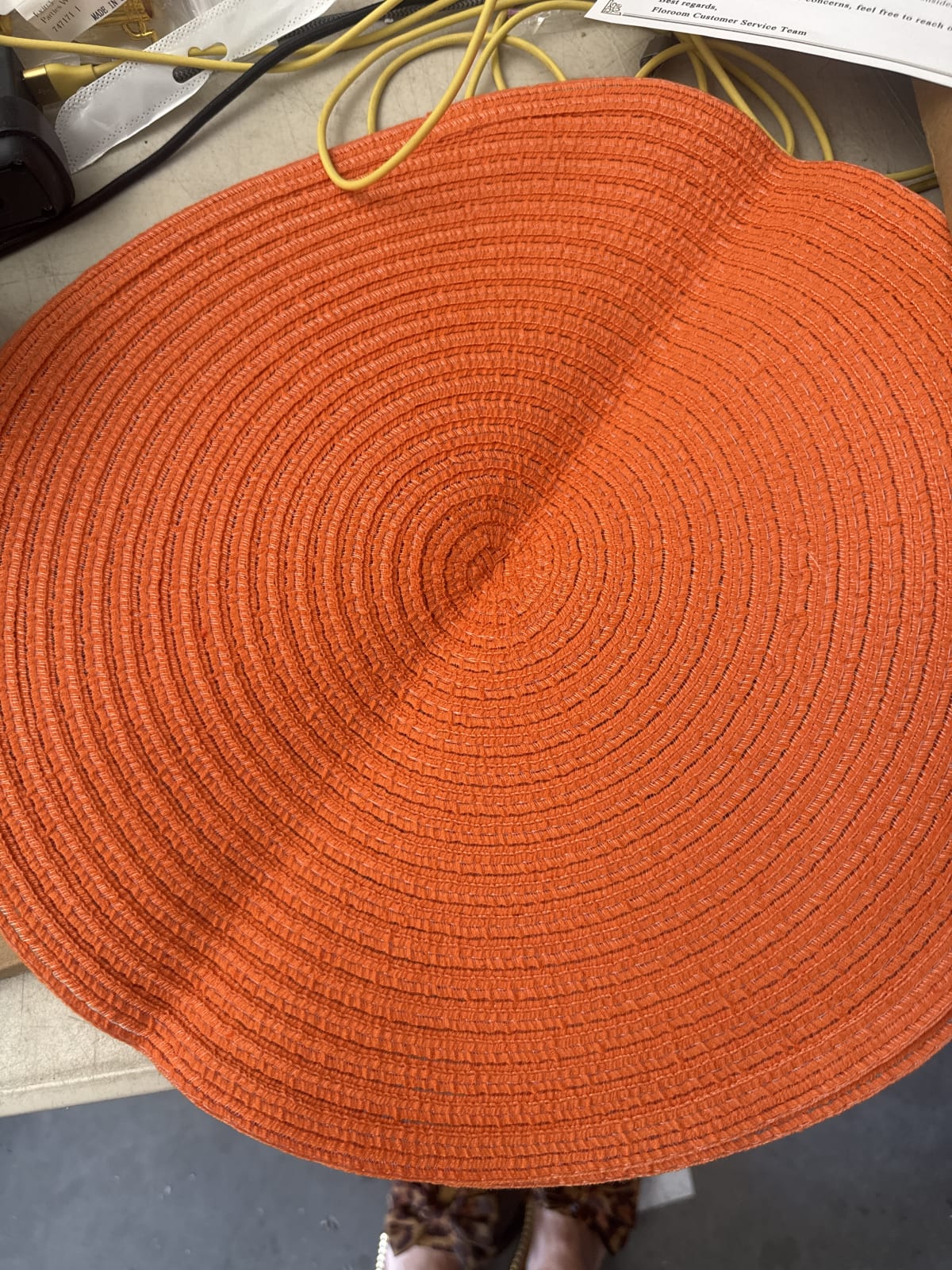Floroom Orange Placemats - Set of 4 - Stylish Dining Accessory