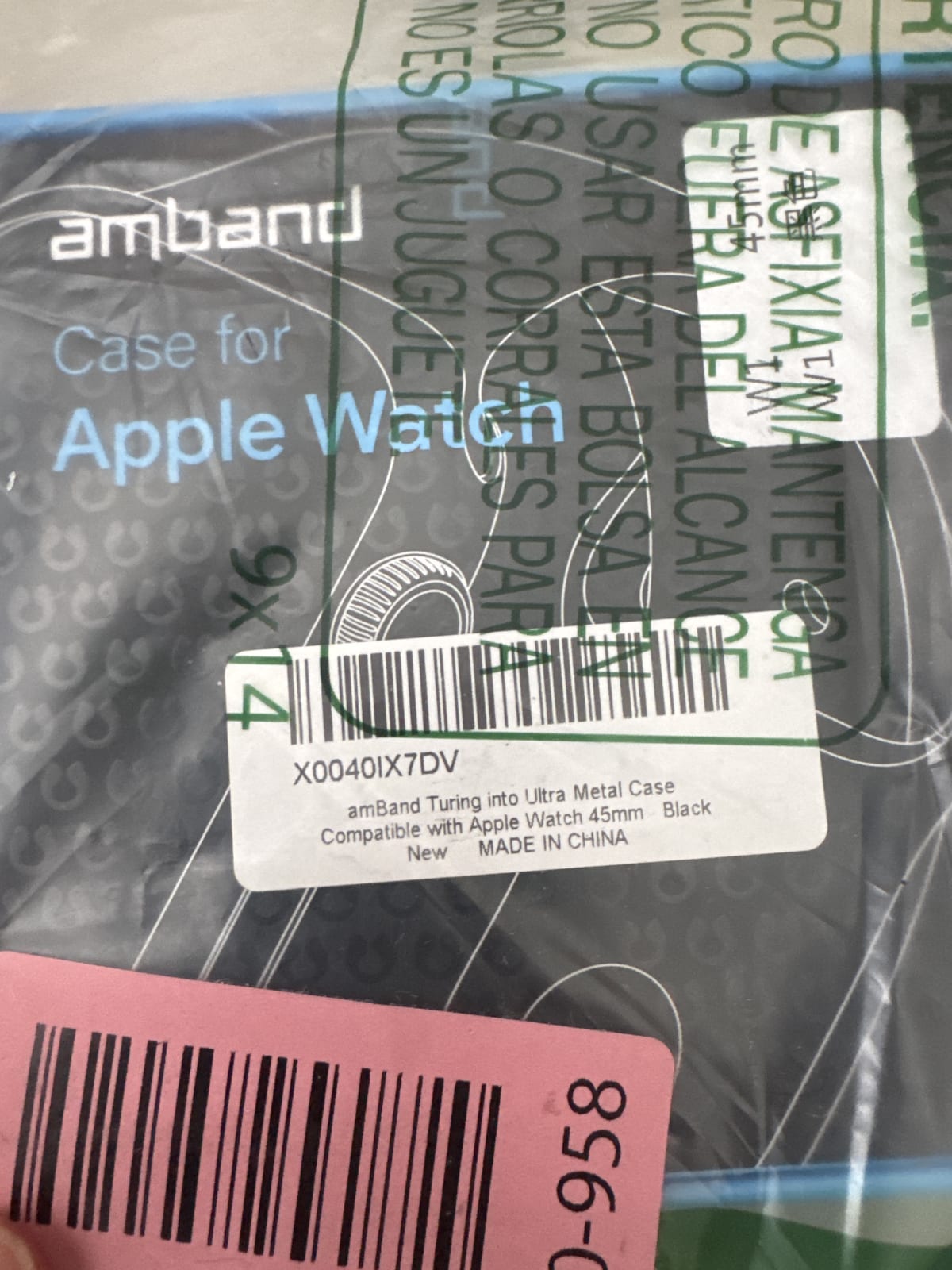 amBand Ultra Metal Case for Apple Watch 45mm - Black