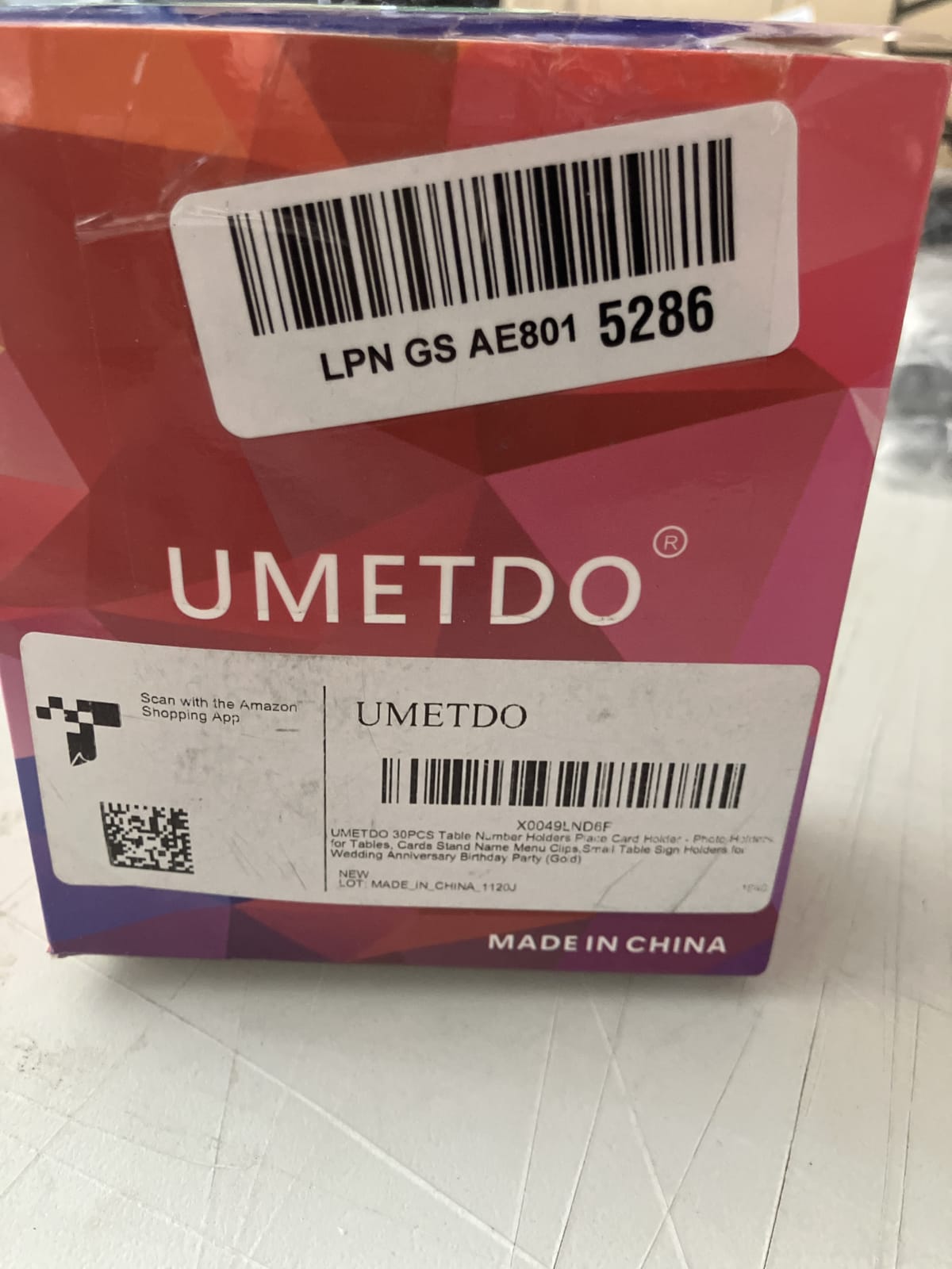 UMETDO 30PCS Table Number Holders - Card Holders for Events