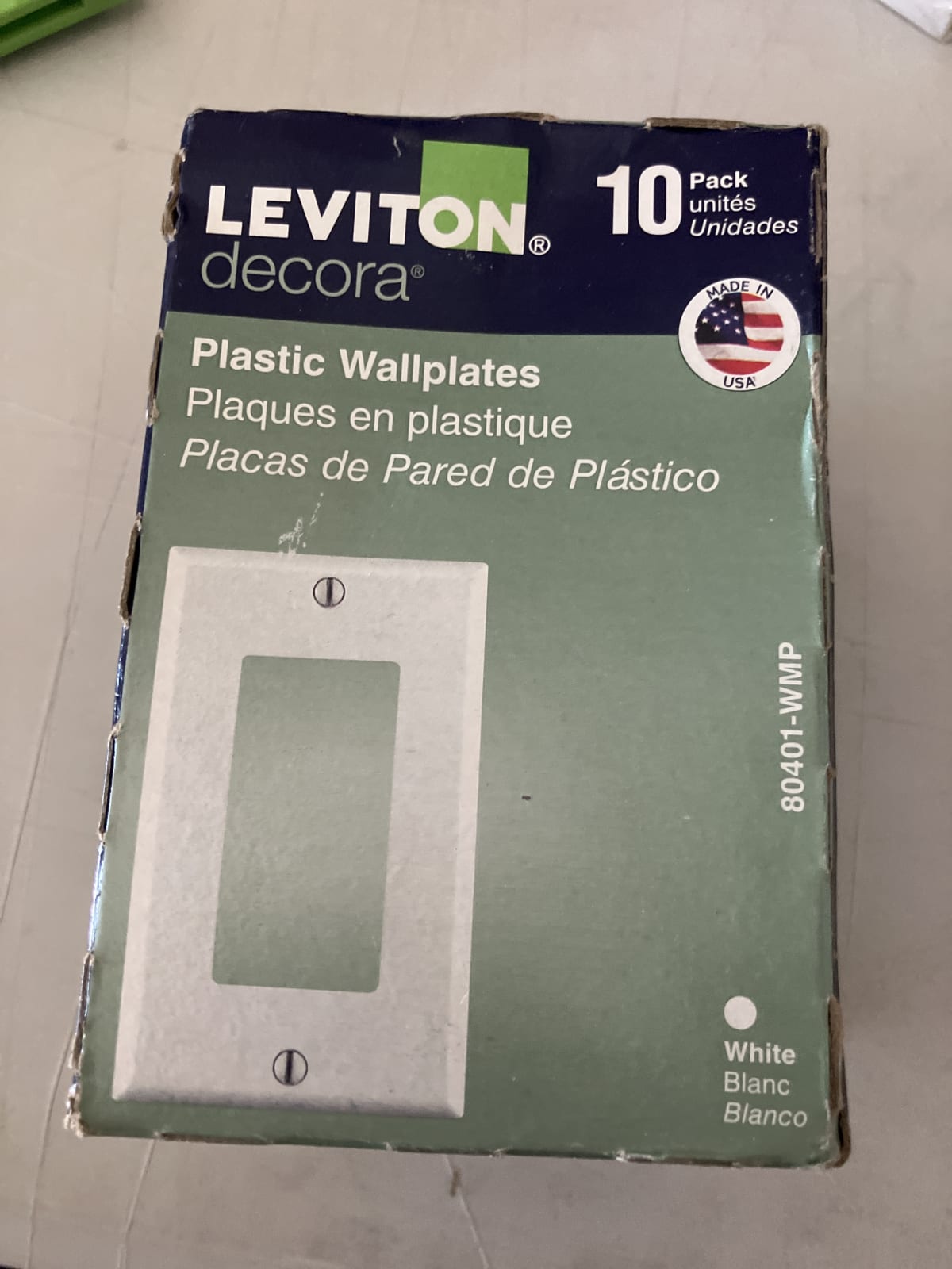 Leviton Decora Plastic Wallplates - 10 Pack, White