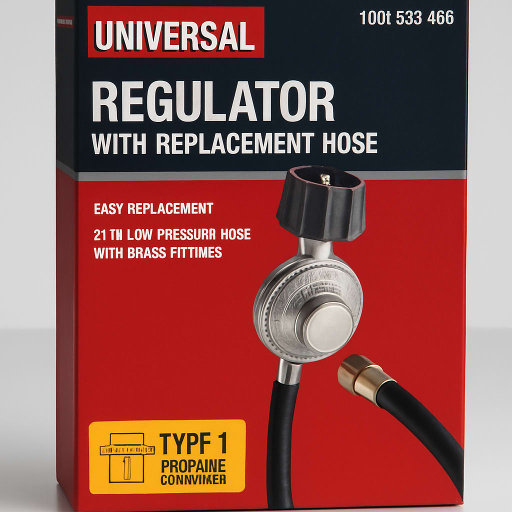 Universal Propane Regulator with Replacement Hose