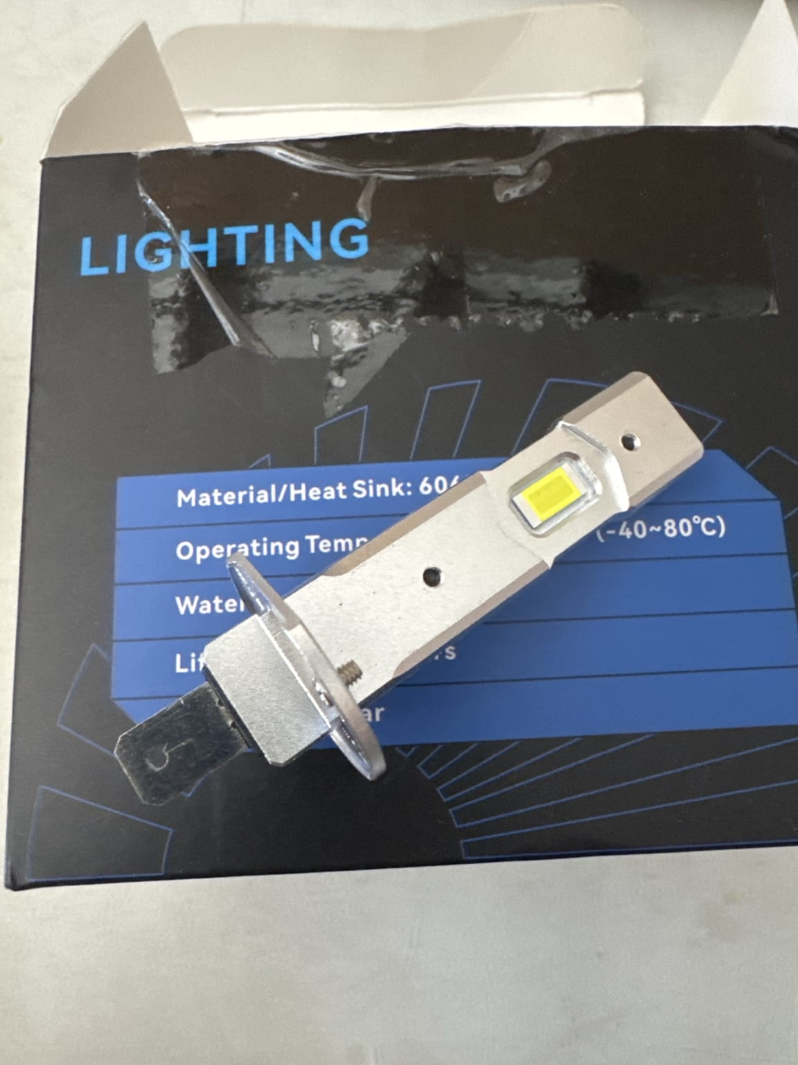 Pair of RCJ H1 LED Fog Light Bulb with Aluminum Heat Sink 
