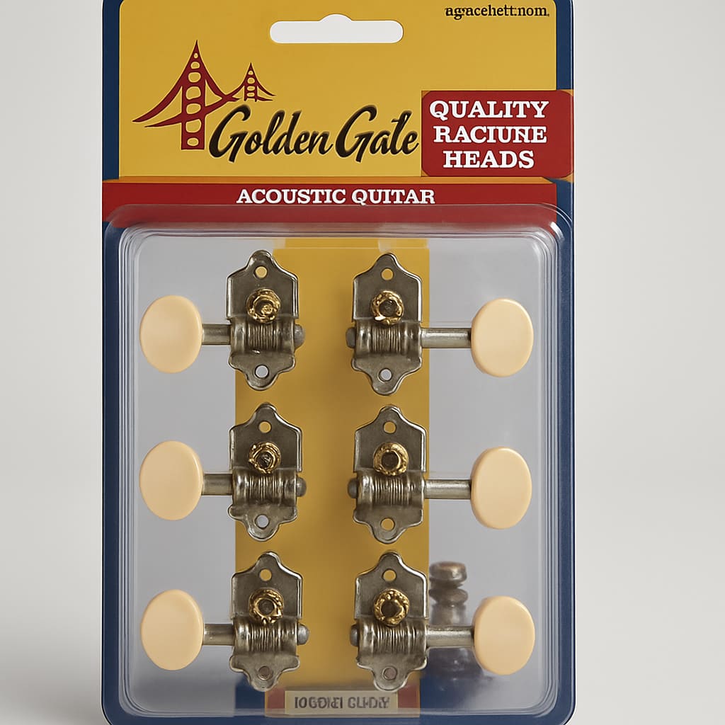Golden Gate Acoustic Guitar Machine Heads - Quality Replacement Set