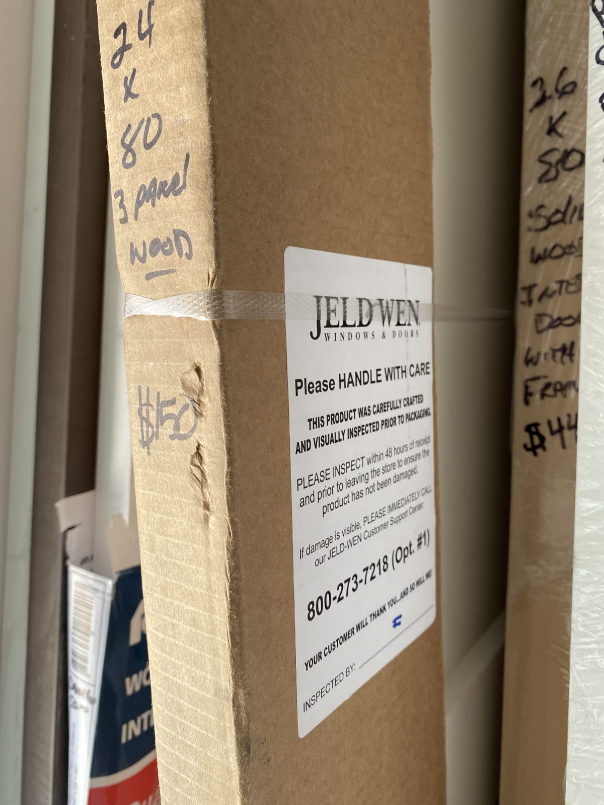 JELD-WEN 24 x 80 3-Panel Wood Interior Door