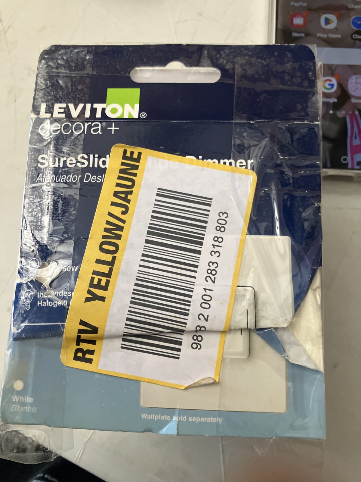 Leviton Decora SureSlide Dimmer Switch - White