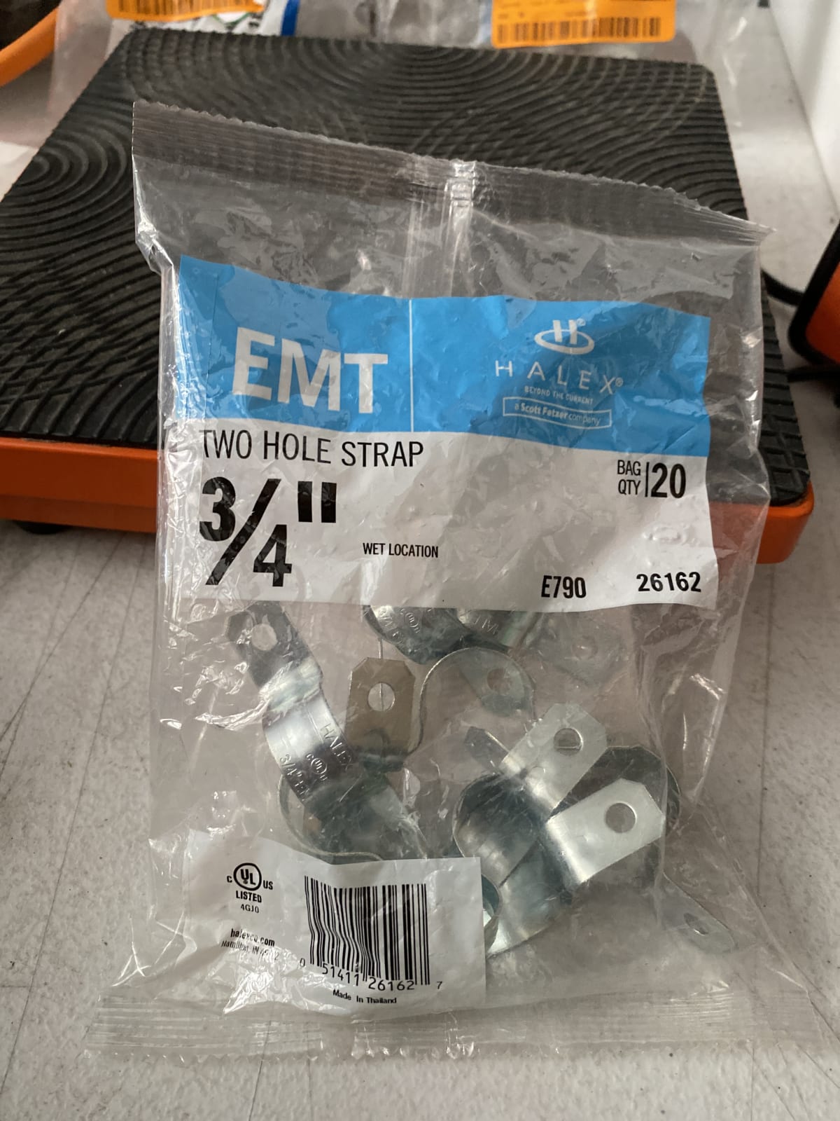 Halex EMT Two Hole Strap 3/4" - Pack of 20