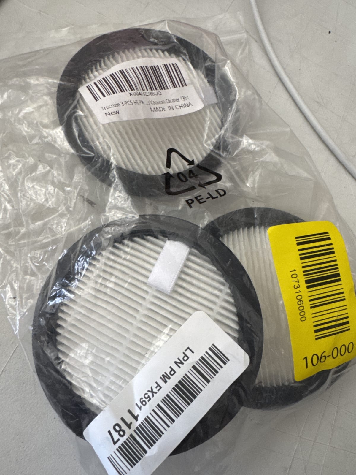 Trucozie 3-Piece HEPA Vacuum Cleaner Filter Set