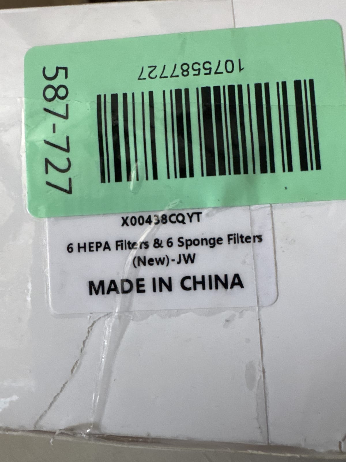 6 HEPA Filters & 6 Sponge Filters - New