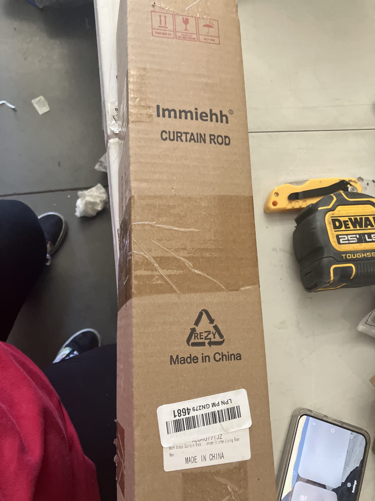 Immiehh Curtain Rod - Adjustable Brass Curtain Hardware
