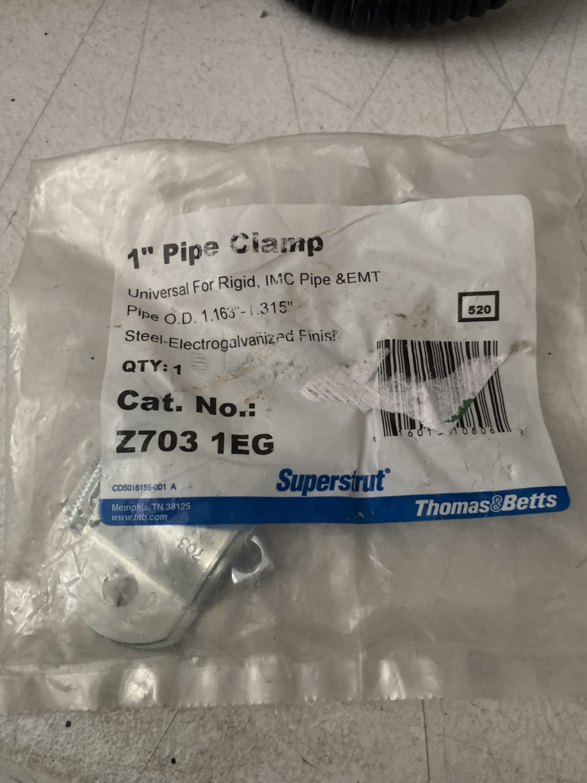 1" Pipe Clamp by Thomas & Betts - Universal for Rigid & EMT Pipe