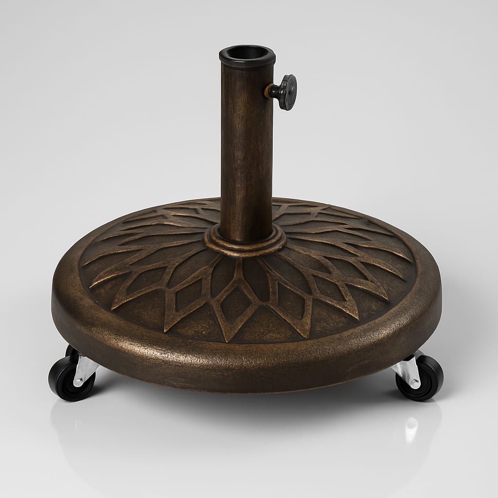 125 lb Free Standing Umbrella Base with Wheels