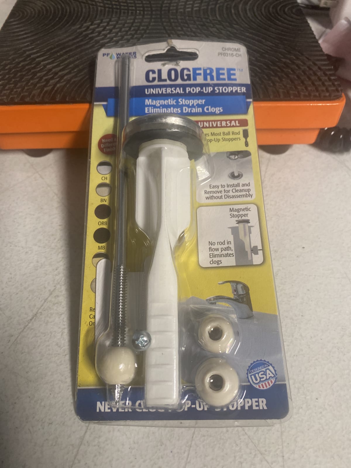 PFX Water ClogFree Universal Pop-Up Stopper - Chrome