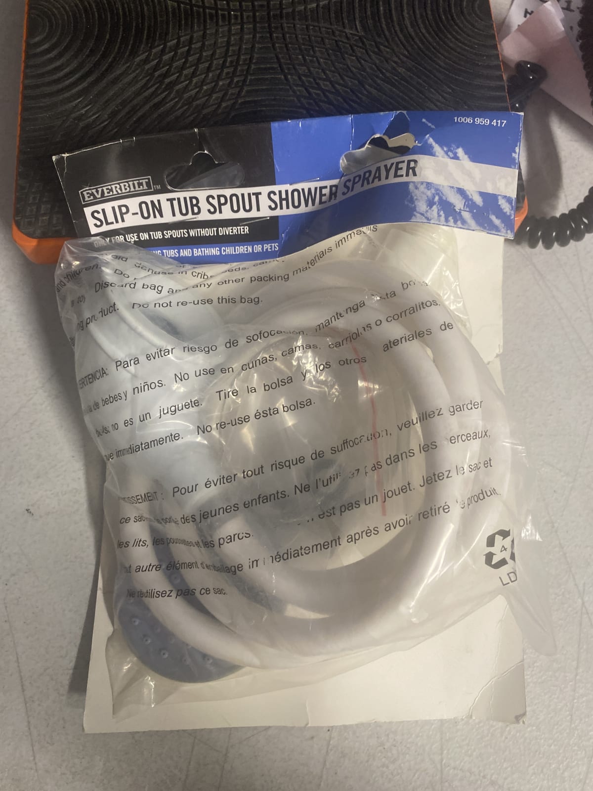Everbilt Slip-On Tub Spout Shower Sprayer