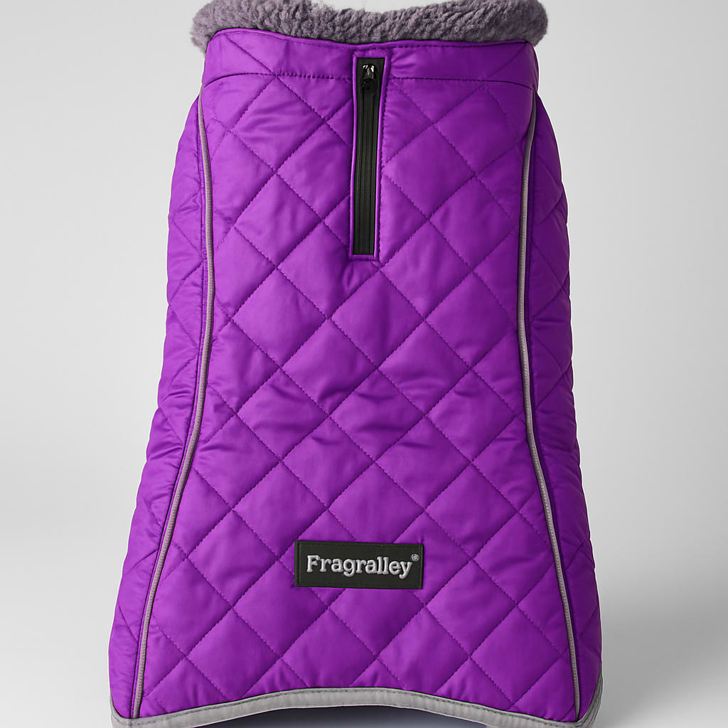 Fragralley Purple Quilted Pet Jacket lg