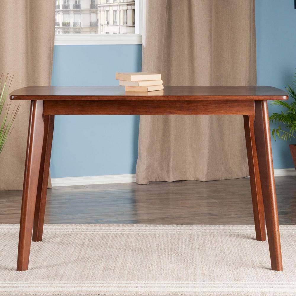 Shaye Walnut Dining Table - Solid Wood Construction