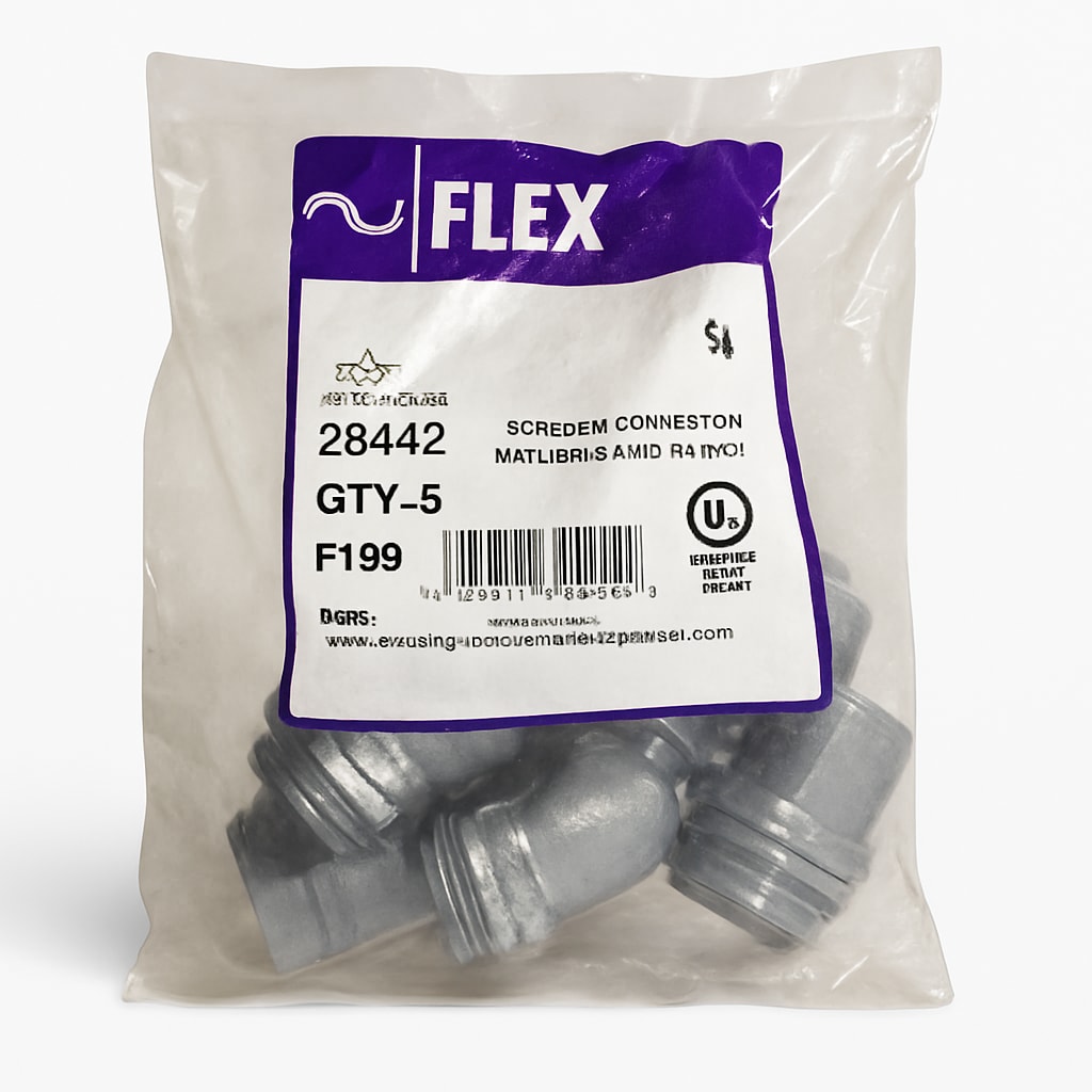 Halex FLEX Screw-In Connector with Insulated Throat - 5 Pack