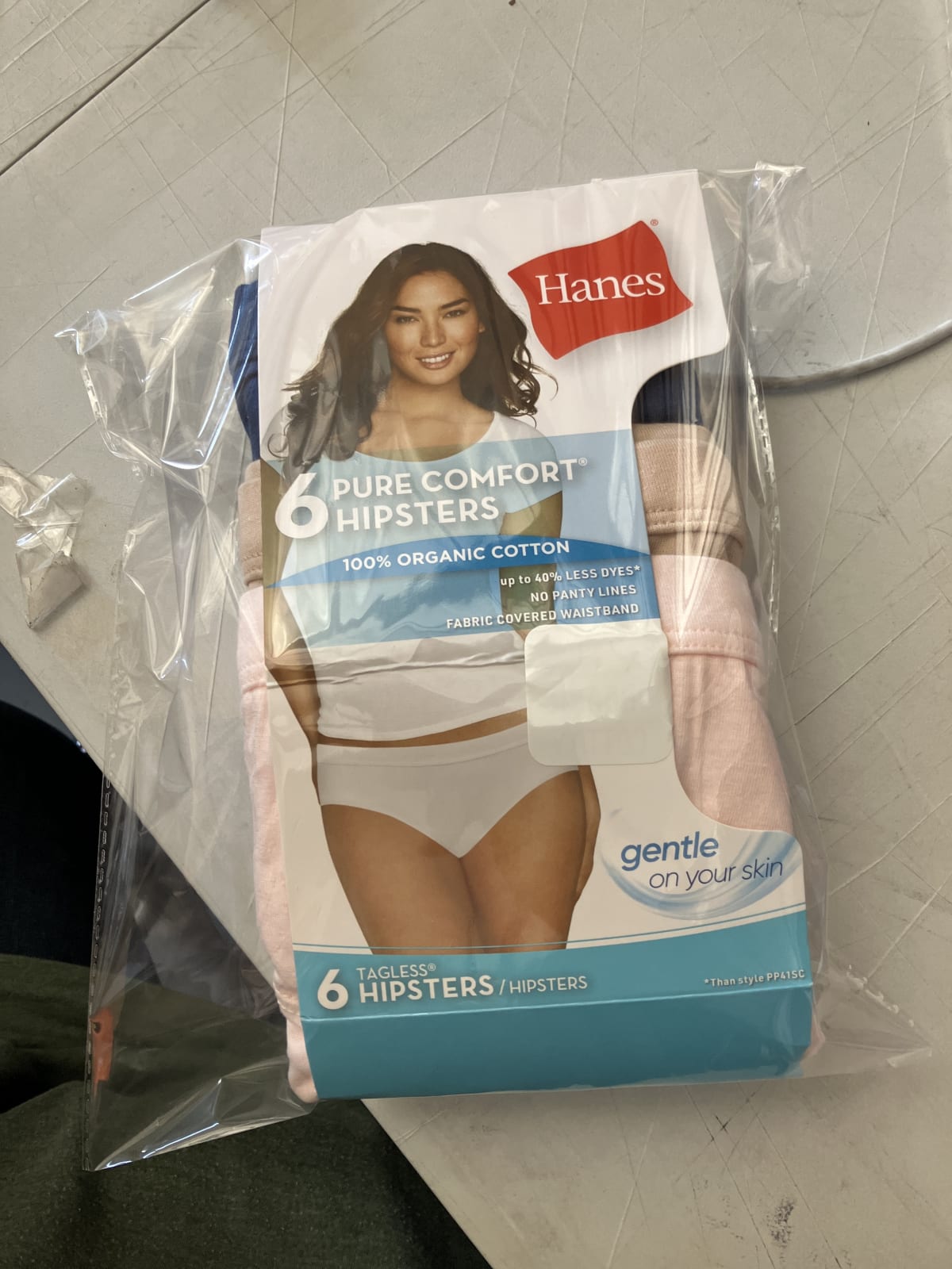 Hanes Pure Comfort Hipsters 6-Pack - 100% Organic Cotton