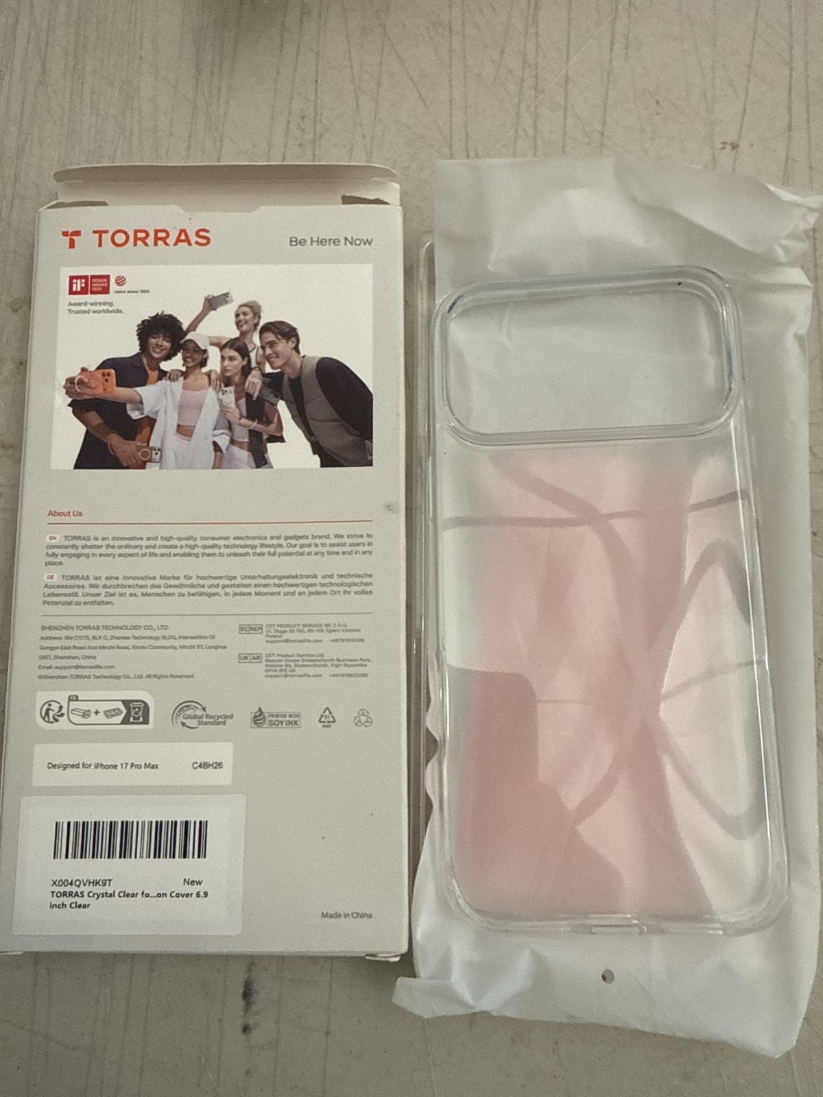 TORRAS Crystal Clear Case for iPhone 17 Pro Max
