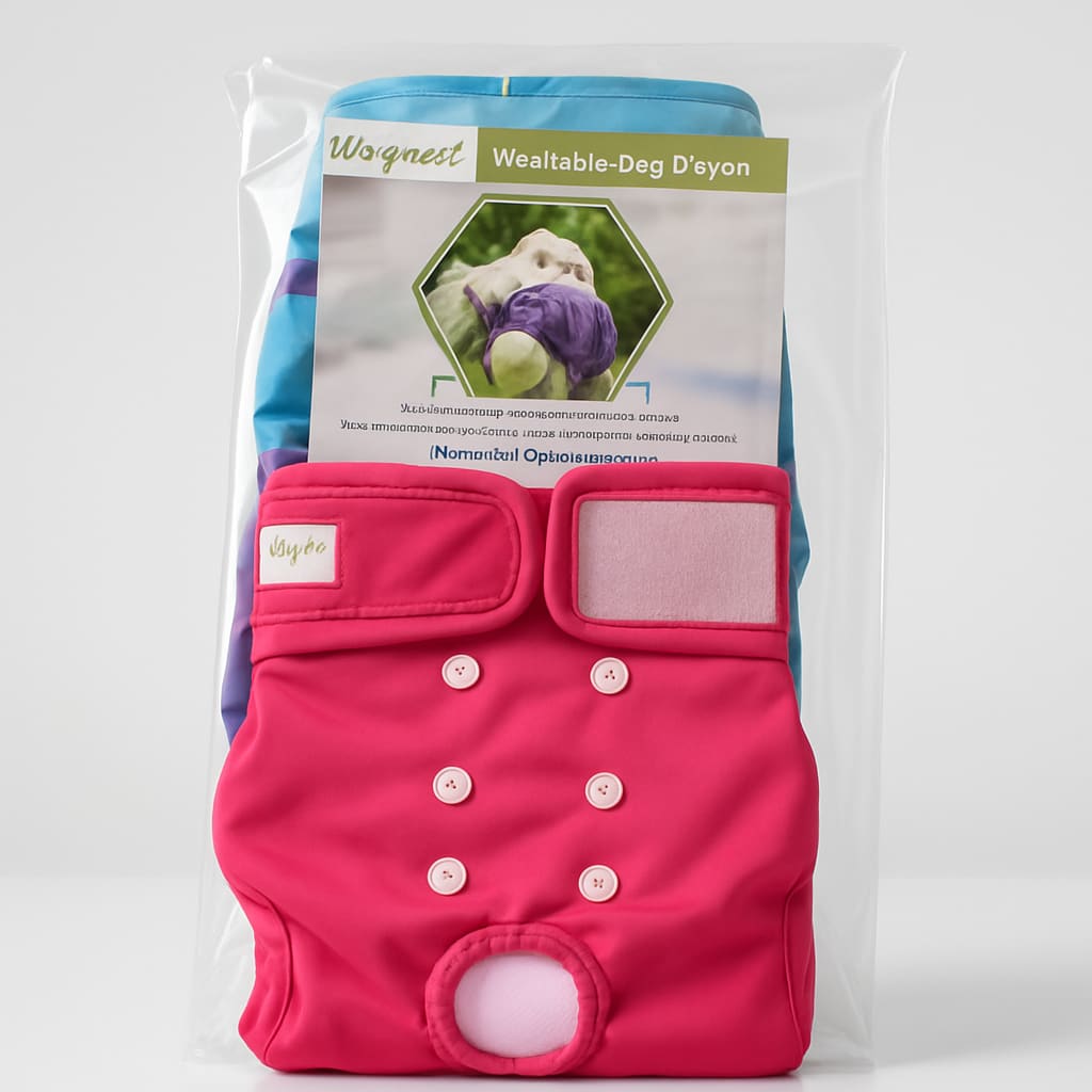 Wegreeco Washable Dog Diaper - Pink, Blue, and Purple Set