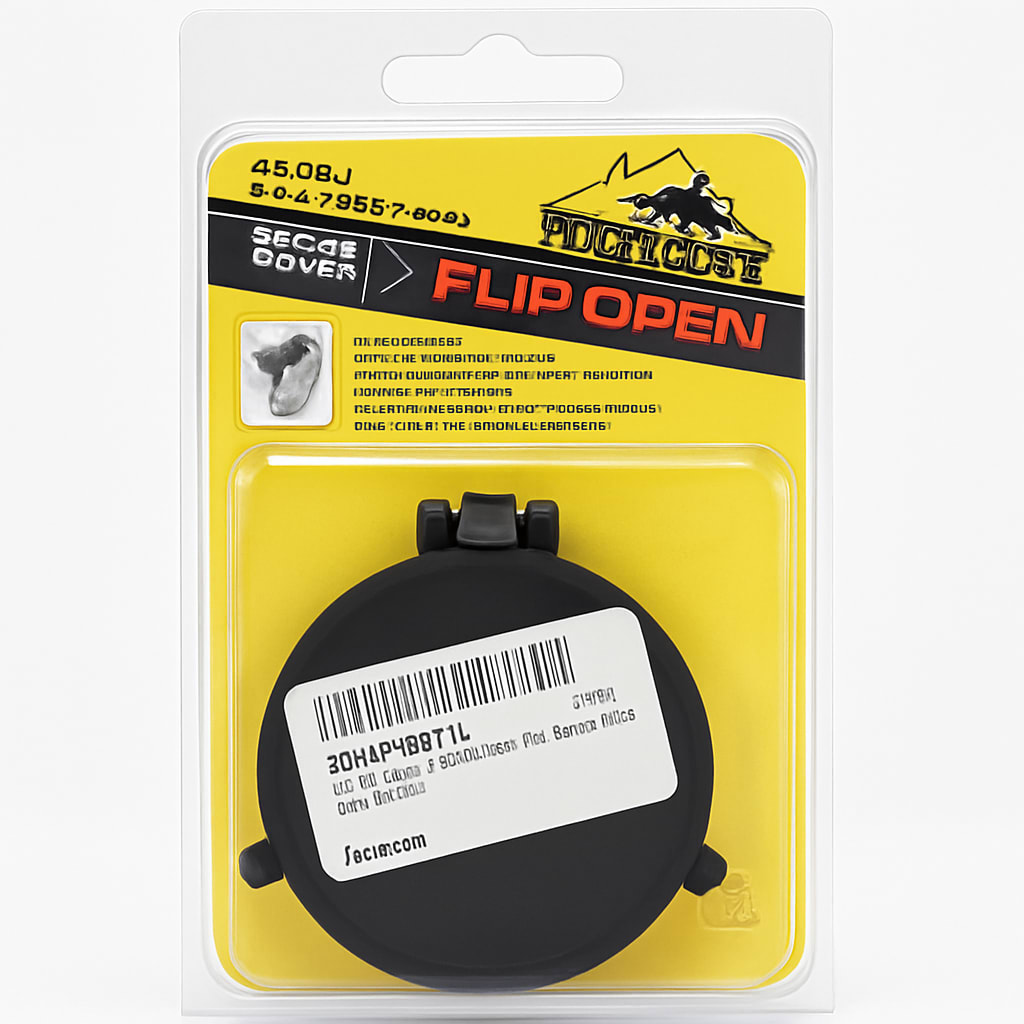 Butler Creek 43 Objective Flip Open Scope Cover - Black