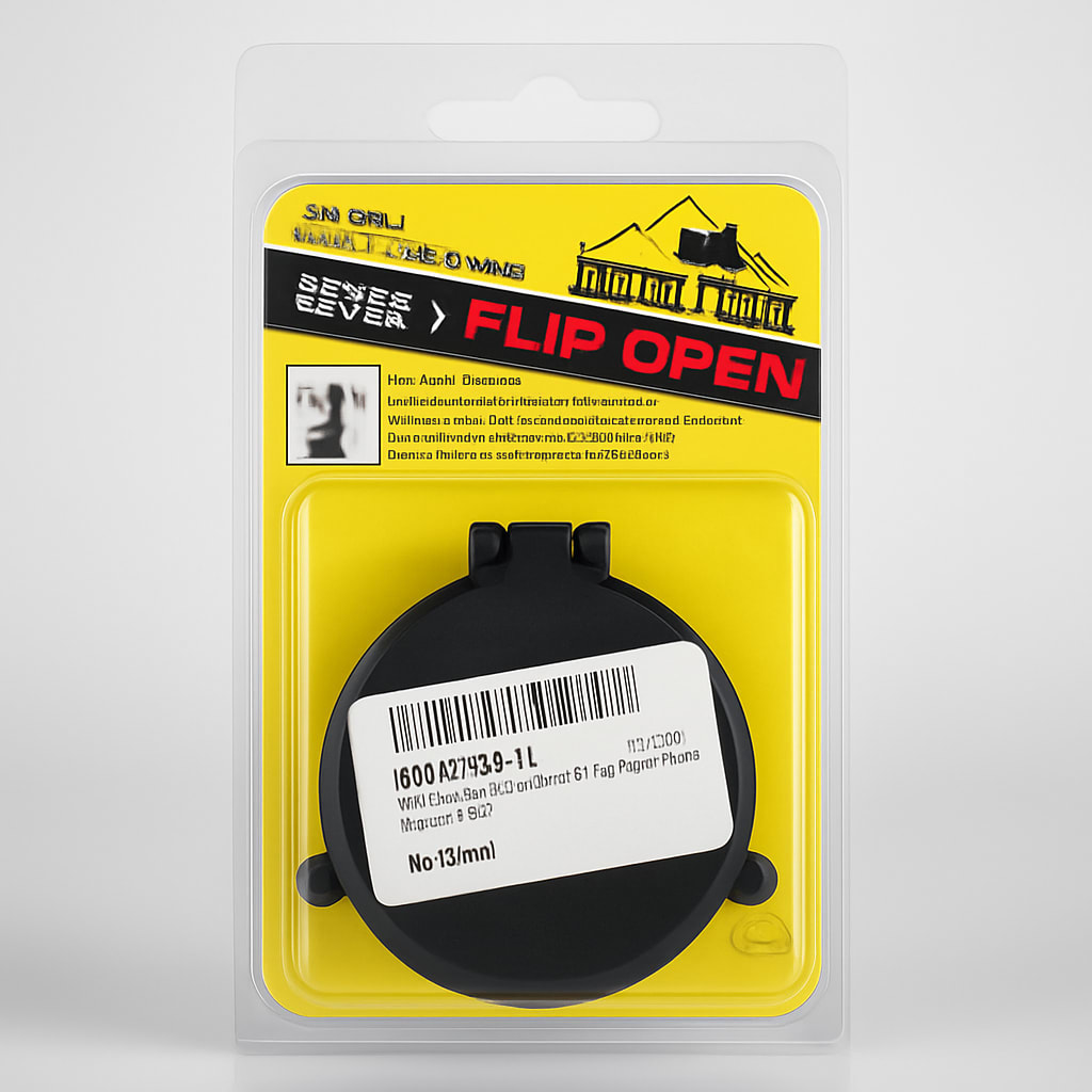 Butler Creek 43 Objective Flip Open Scope Cover - Black
