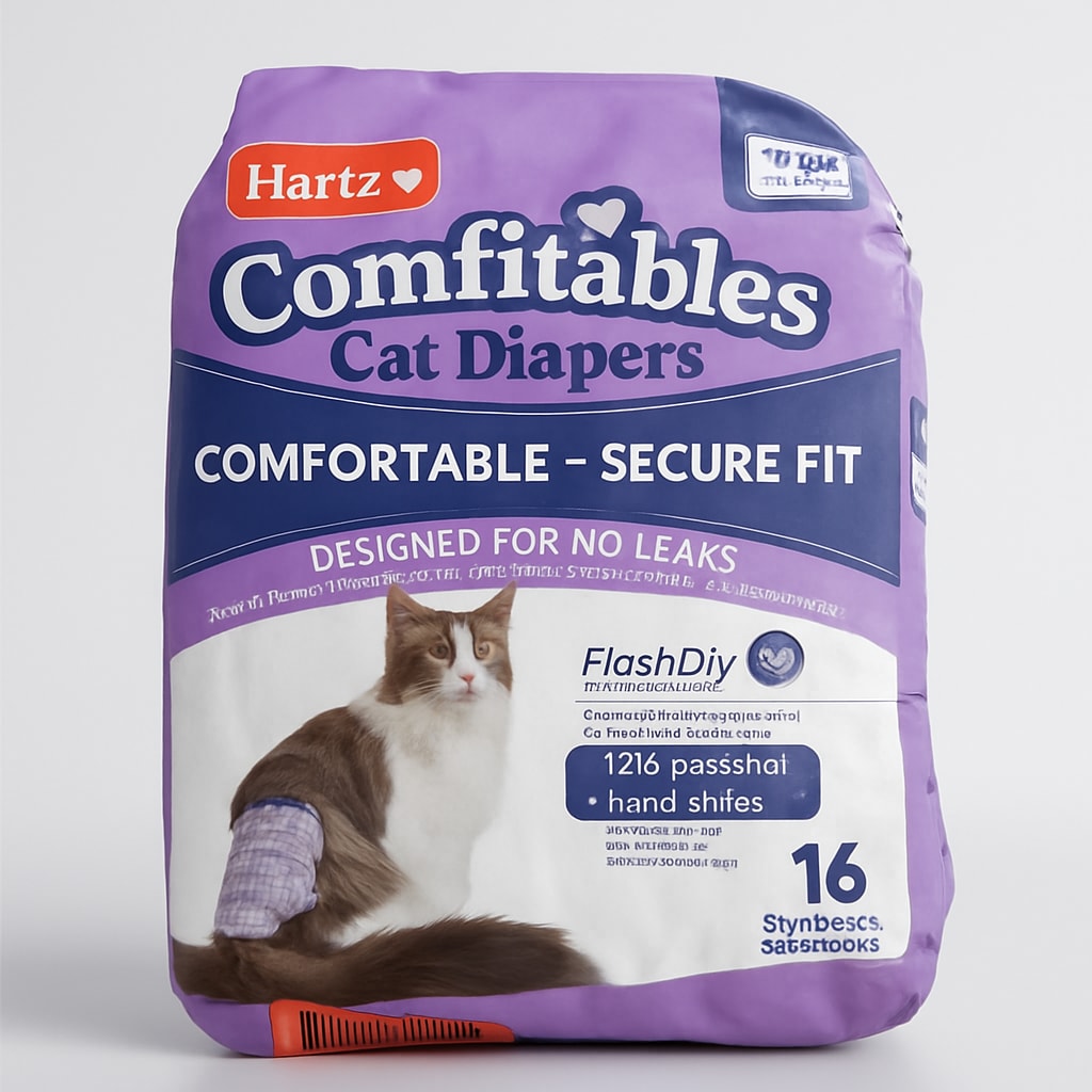 Hartz Comfítables Cat Diapers - Comfortable & Secure Fit, 16 Count