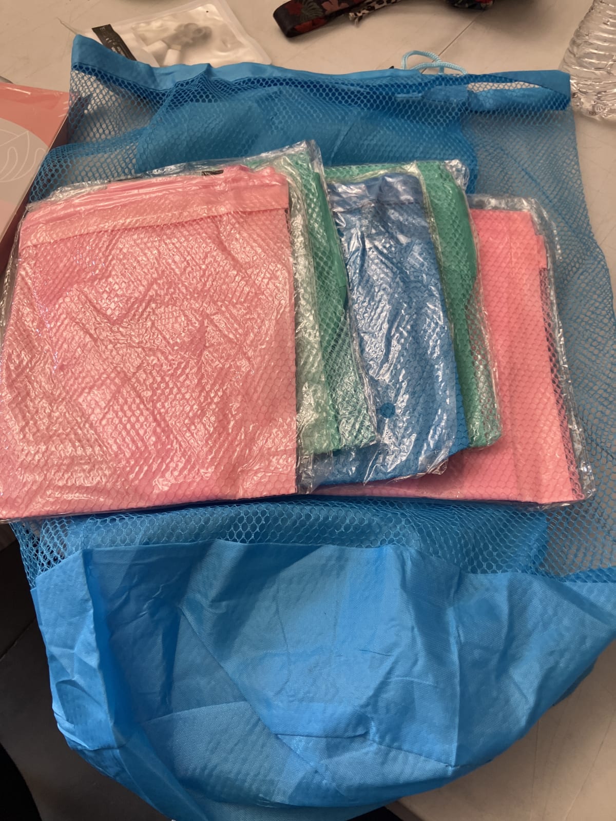 Colorful Mesh Storage Bags Set - Ideal for Organizing