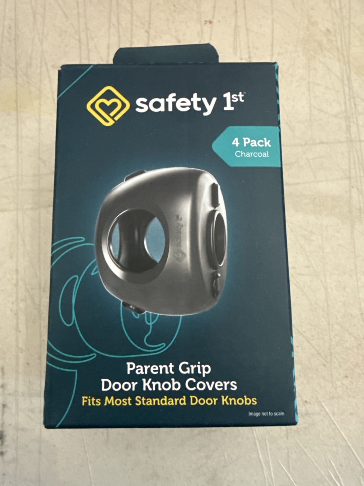 Safety 1st Parent Grip Door Knob Covers - 4 Pack Charcoal