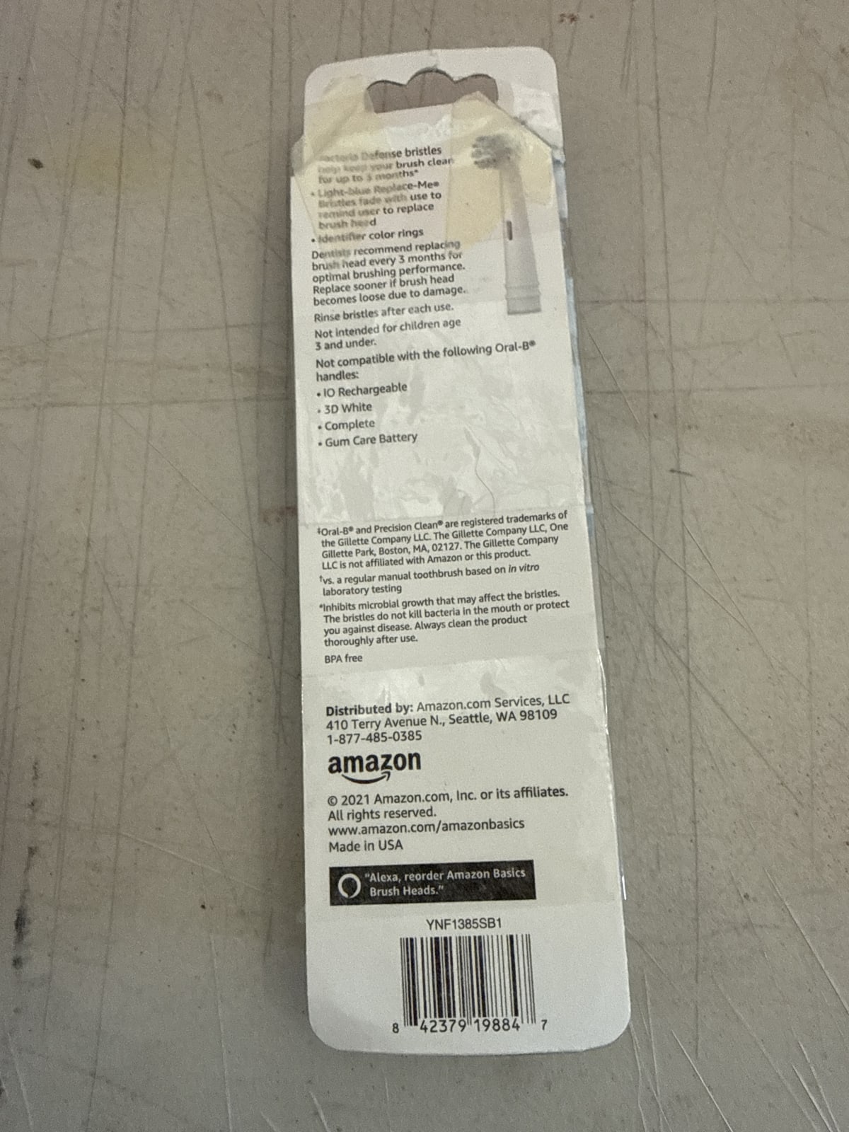 Amazon Basics Action Clean Replacement Brush Heads - 5 Pack