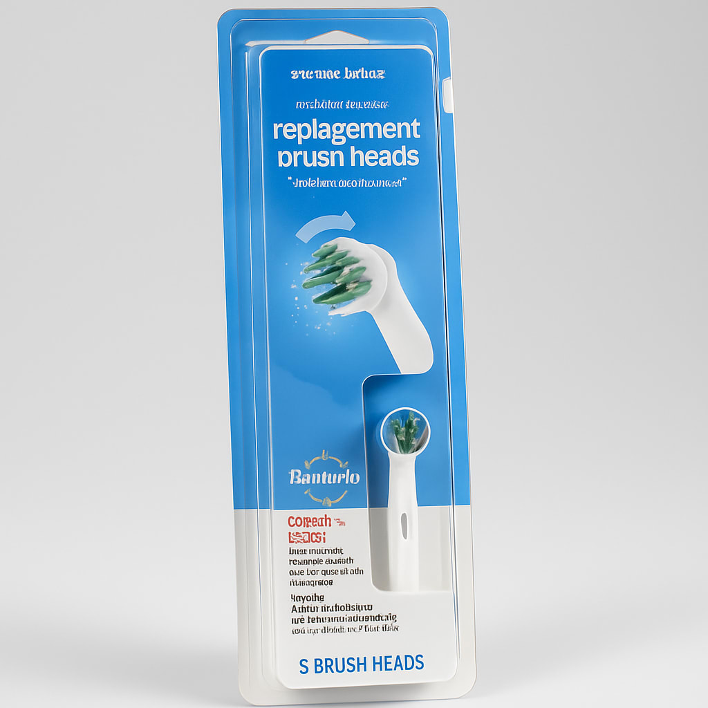 Amazon Basics Action Clean Replacement Brush Heads - 5 Pack