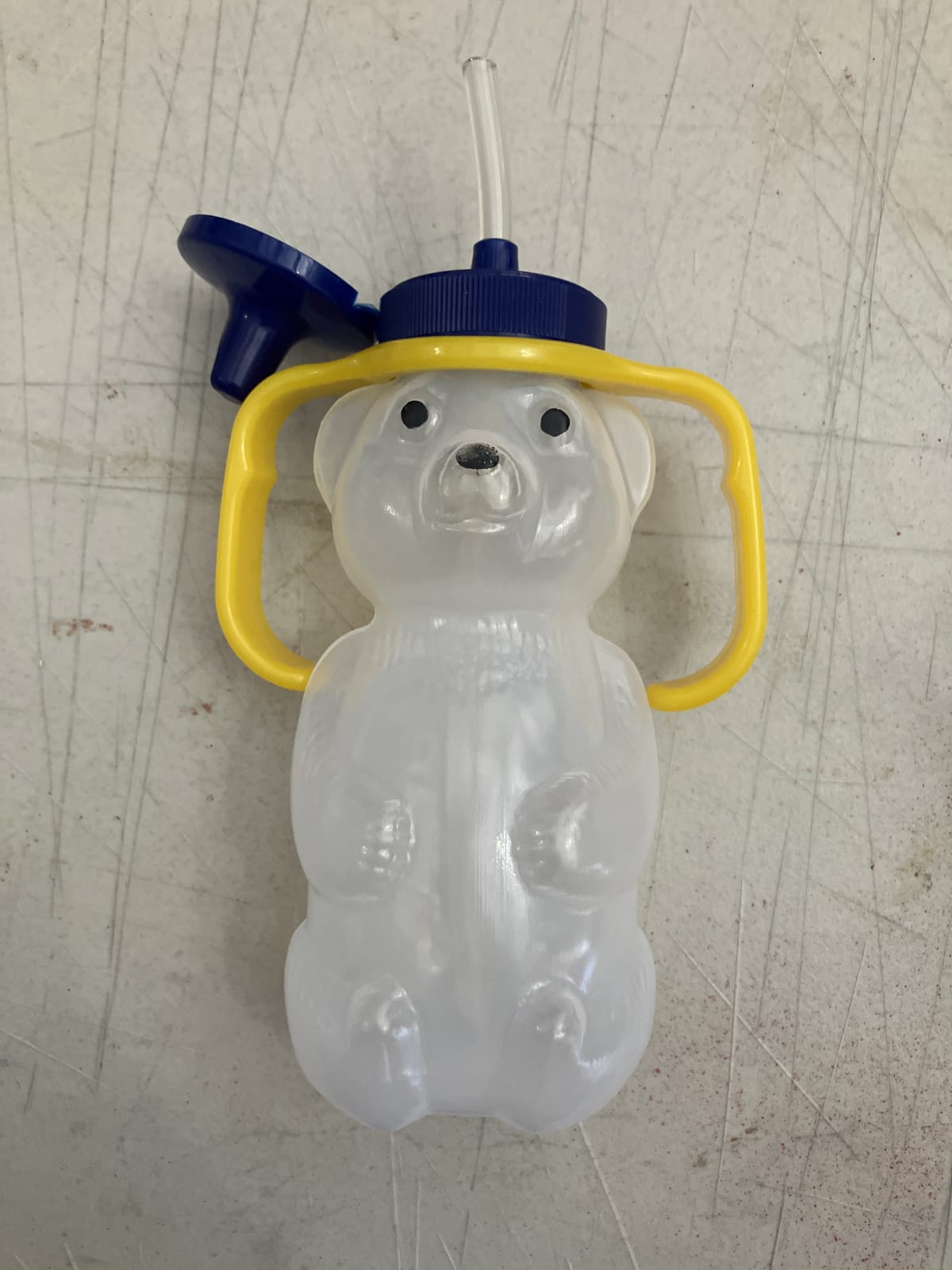 Cute Bear Shaped Squeeze Bottle with Yellow Cap