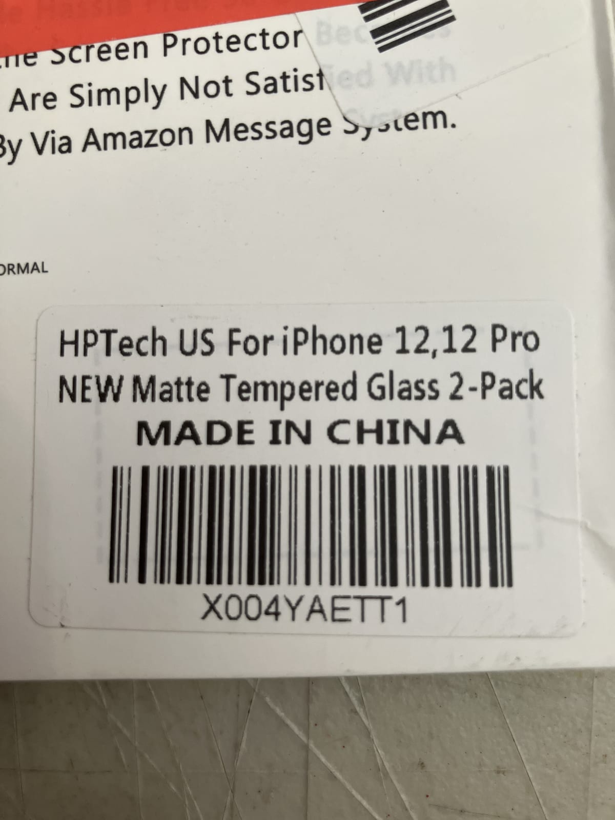 HPTech Tempered Glass Screen Protector for iPhone 12/12 Pro - 2-Pack
