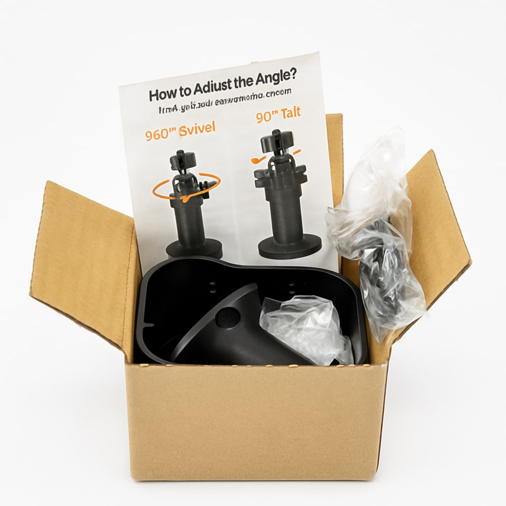 Adjustable Camera Mount with 360° Swivel and 90° Tilt
