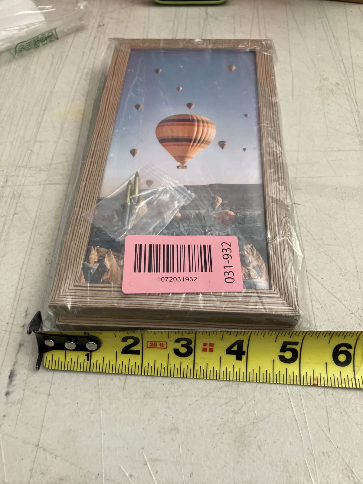 Framed Hot Air Balloon Picture - Decorative Wall Art