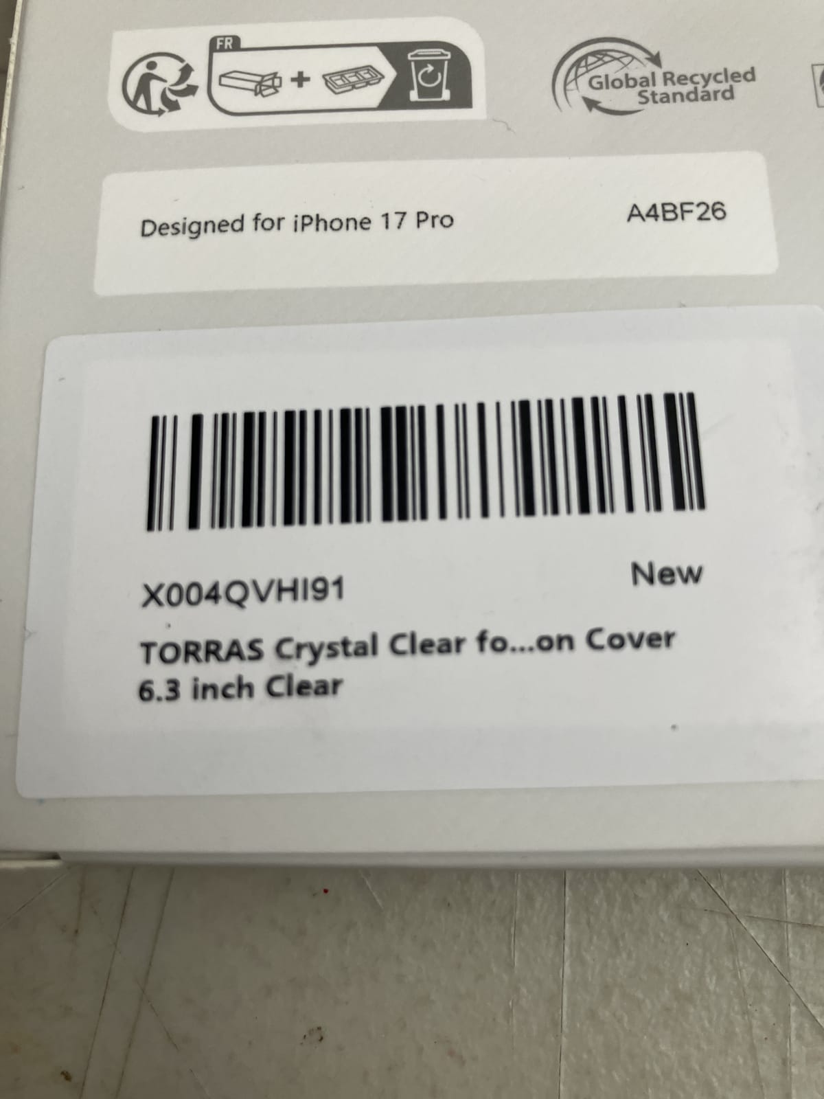 TORRAS Crystal Clear Phone Case for iPhone 17 Pro