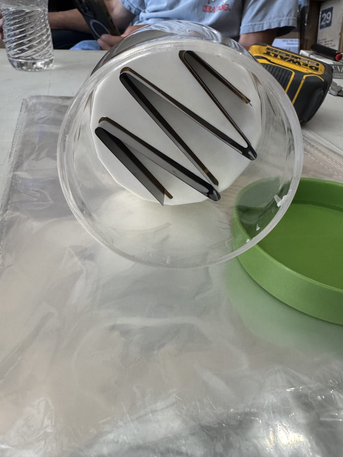 Compact Vegetable hand food Chopper with Easy Cleanup - Green & White