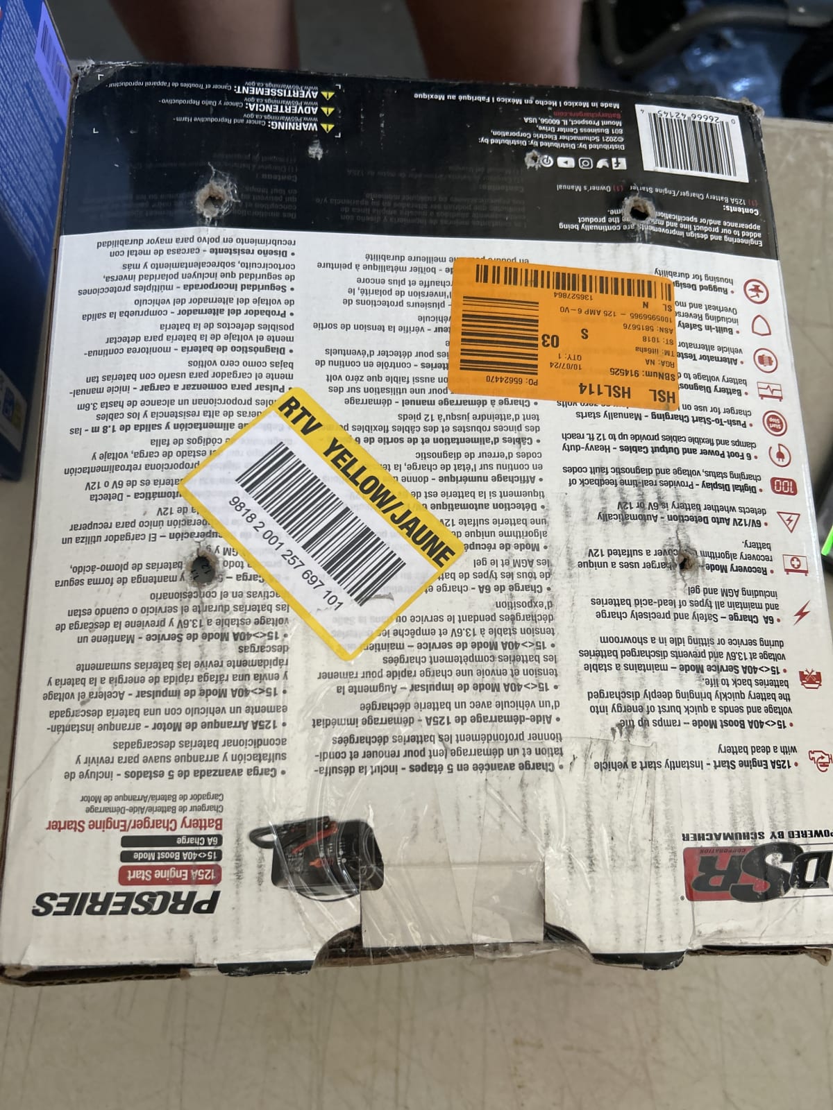 DSR ProSeries 125A Engine Start Battery Charger/Engine Starter