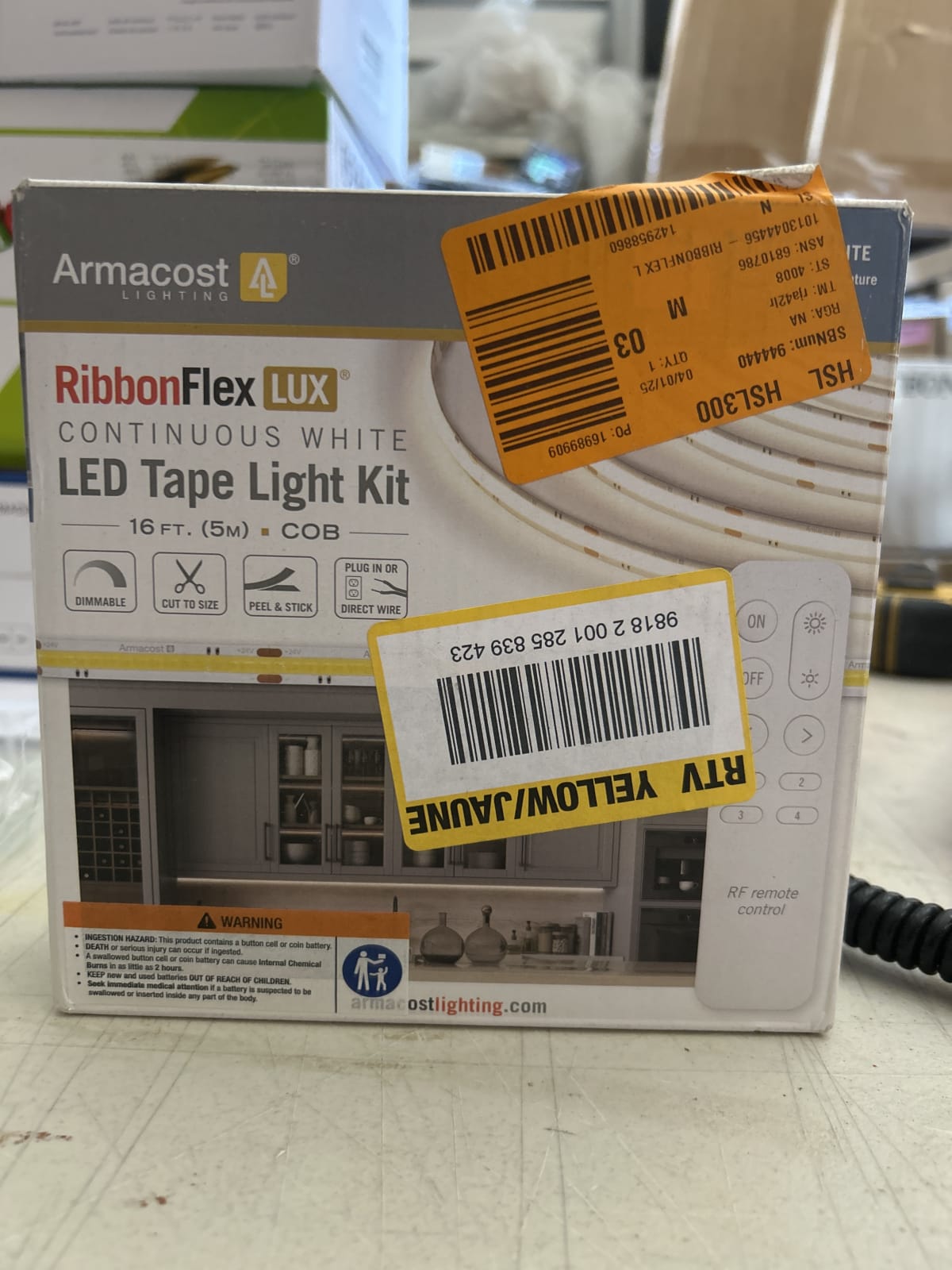 Armacost RibbonFlex LUX Continuous White LED Tape Light Kit 16ft