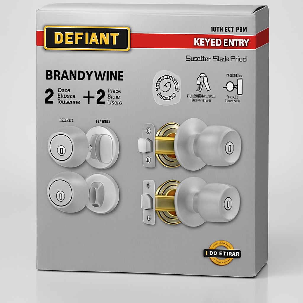 Defiant Brandywine Keyed Entry Lock Set - Stainless Steel Finish