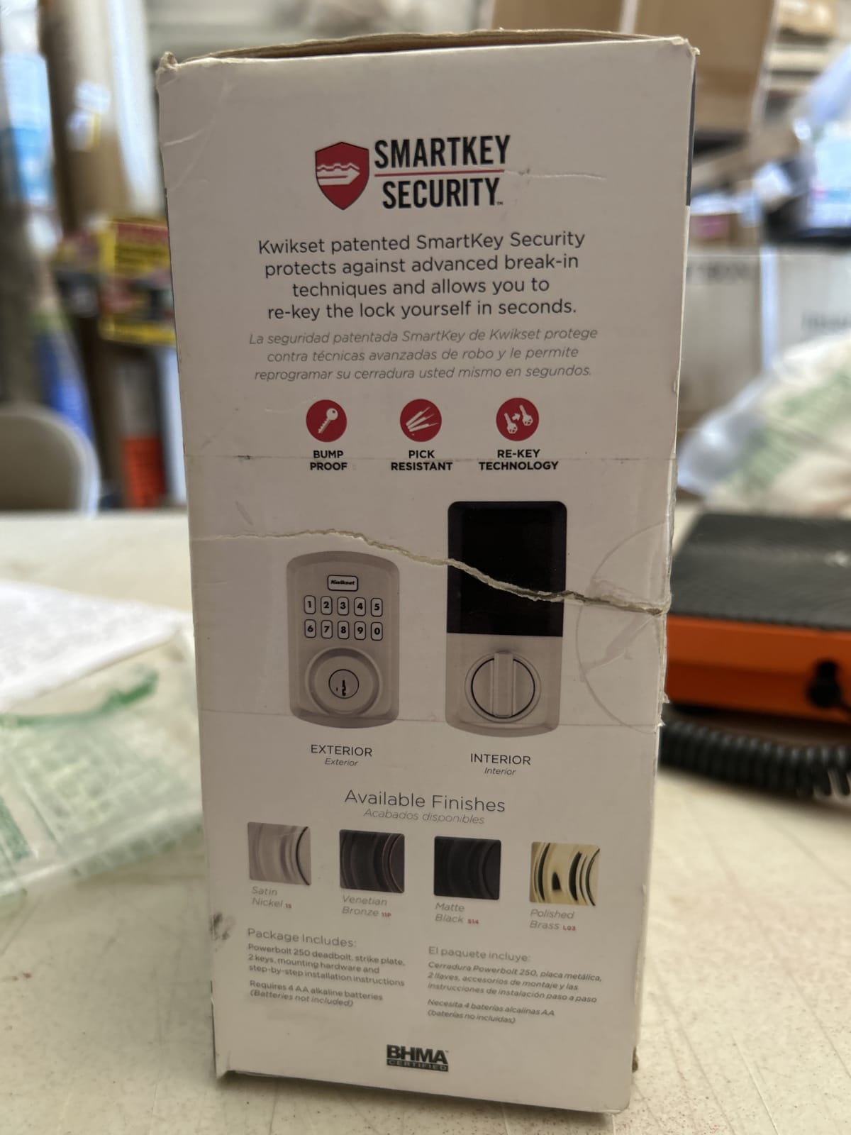Kwikset Powerbolt 250 Keypad Electronic Lock - Satin Nickel Finish