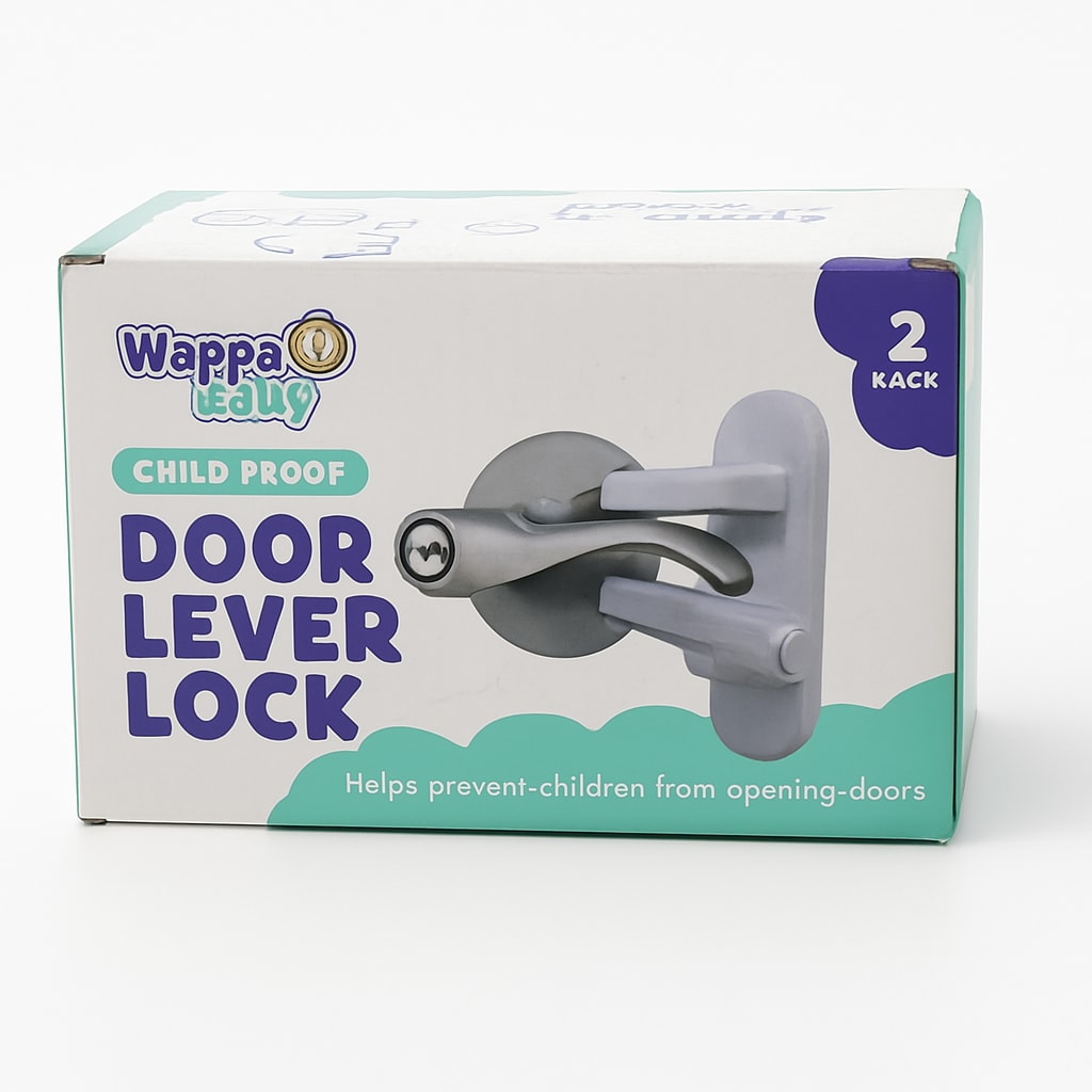 Wappa Baby Child Proof Door Lever Lock - 2 Pack