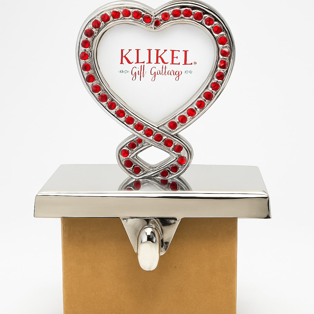 KLIKEL Gift Gallery Heart-Shaped Key Holder with Red Rhinestones