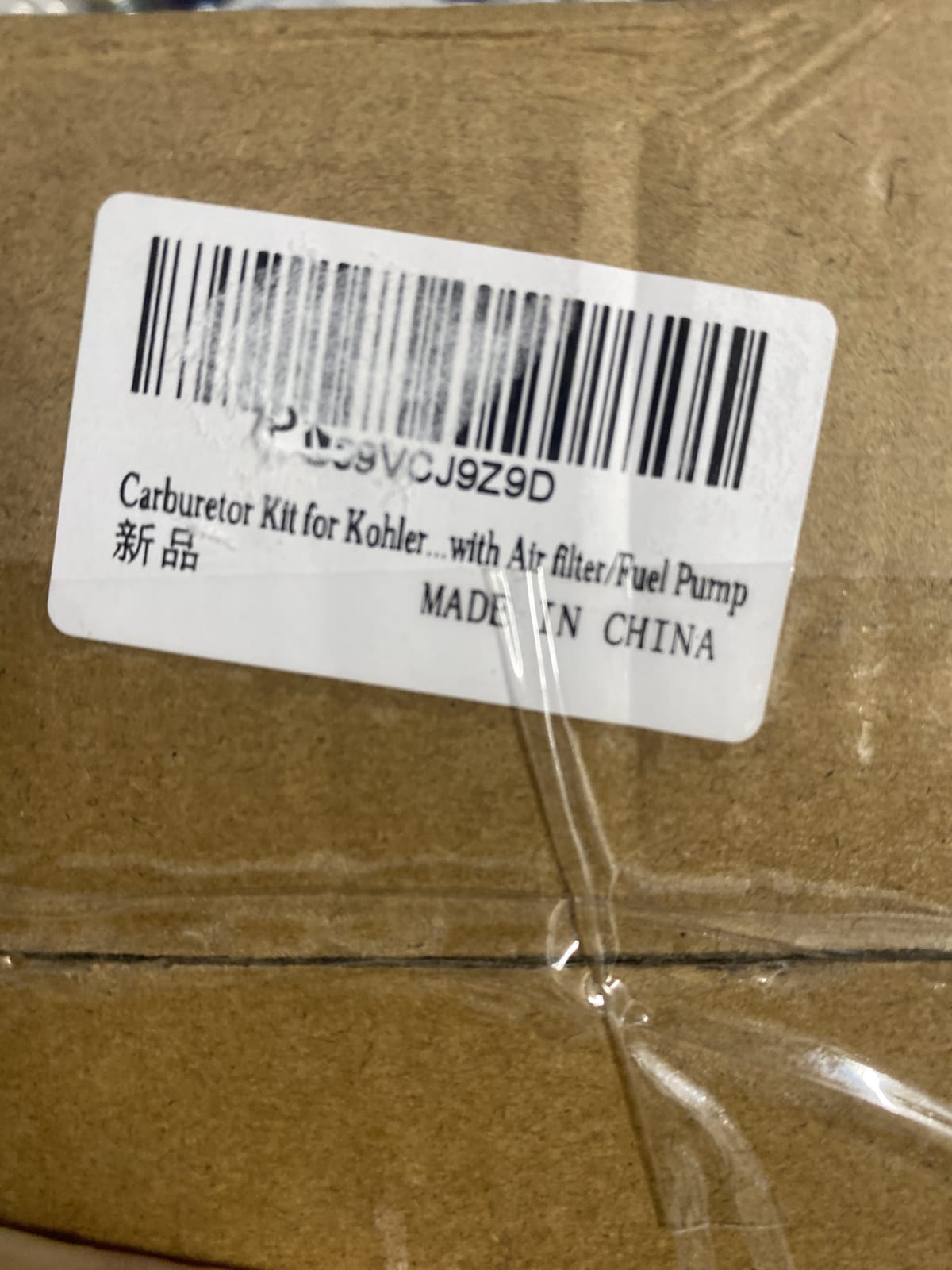 Kohler Carburetor Kit with Air Filter and Fuel Pump